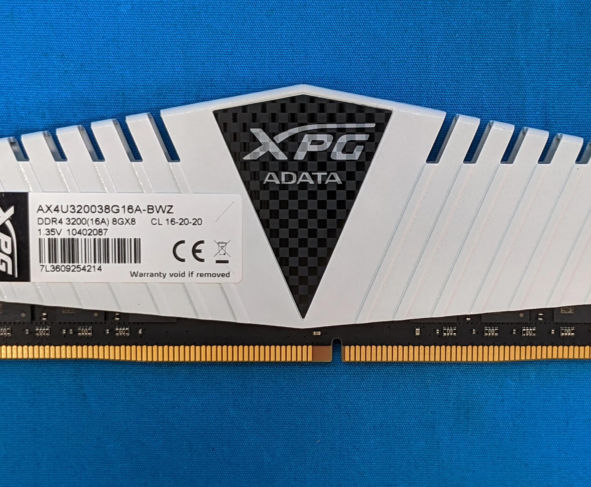ADATA XPG Z1 16GB (2x8GB) DDR4 3200MHz PC4-25600 CL16 1.35V Desktop RAM AX4U320038G16A-BWZ