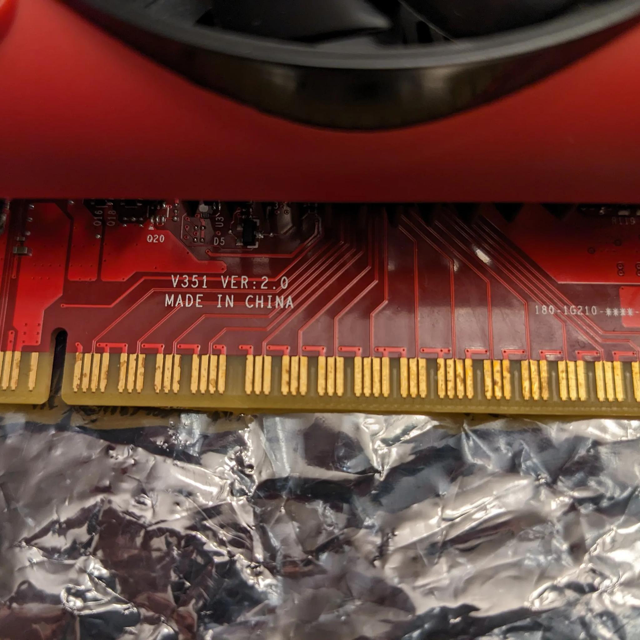 GTX 1050 TI -Dead- Fan spins --> project card