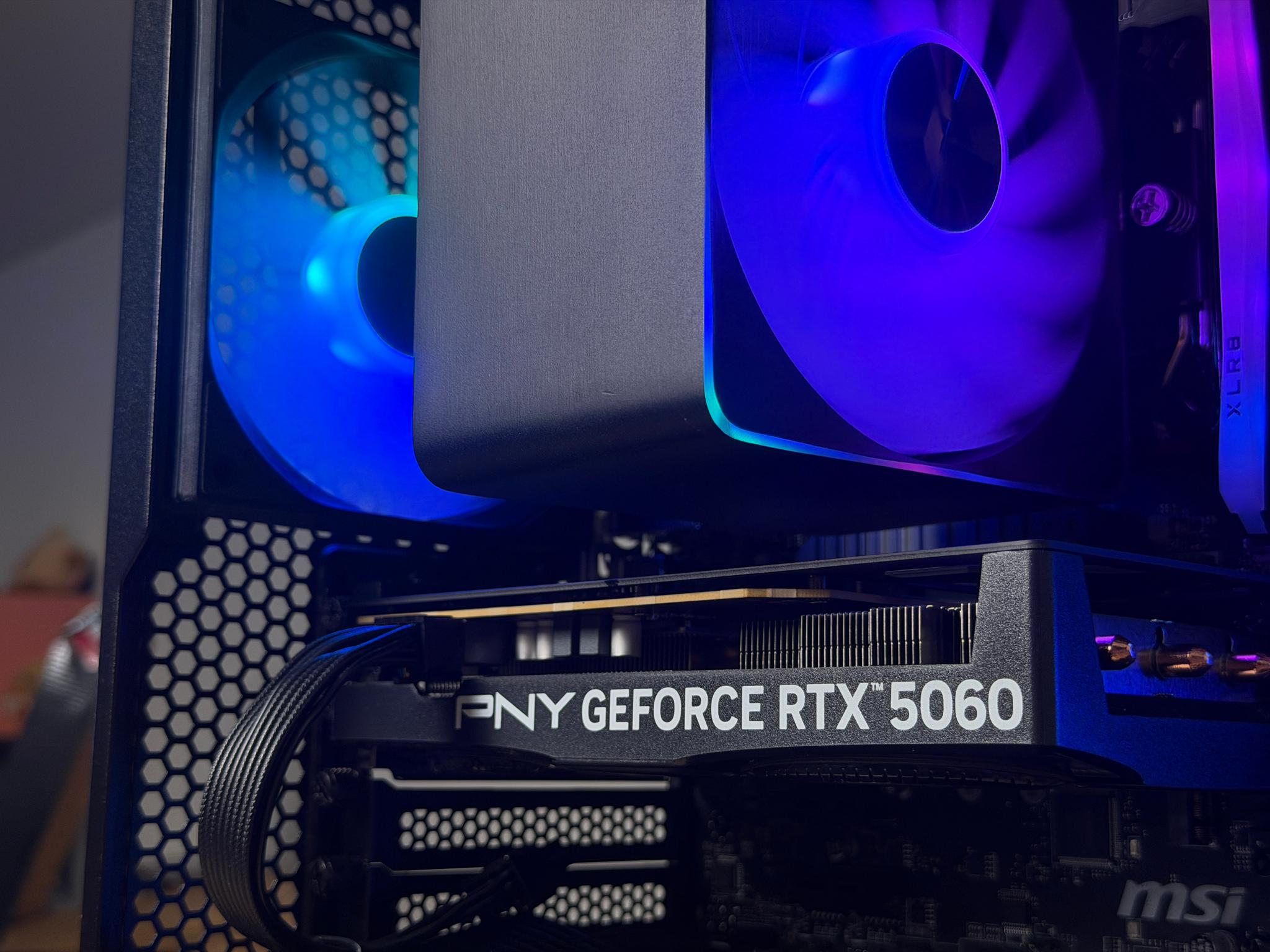 🖤♠️ Black Gaming PC ♠️🖤 RTX 5060 | Ryzen 5 5500 | 16gb RGB RAM | 1TB SSD - WiFi, BlueTooth
