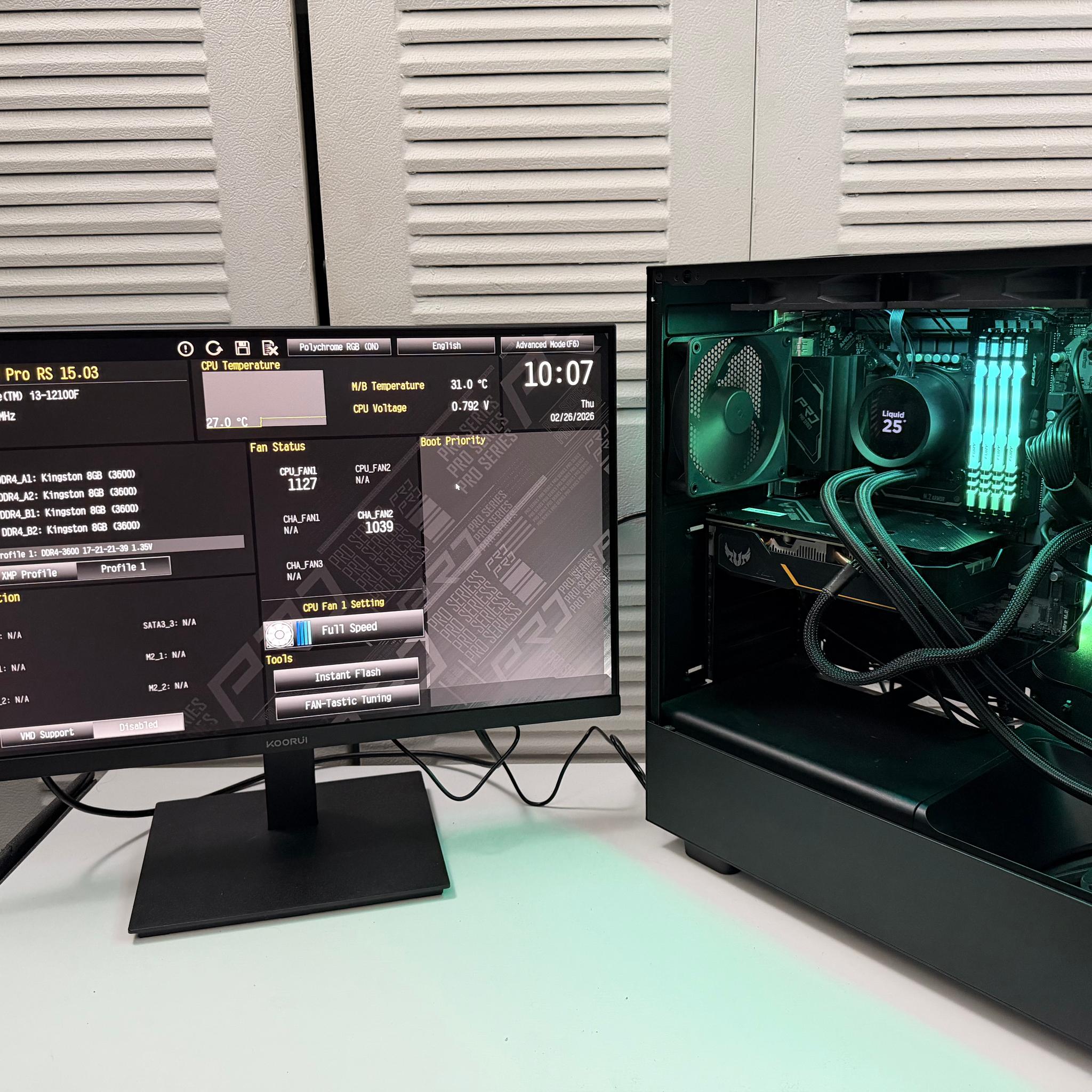 Custom Gaming PC Build – 32GB RGB – Kraken 280 LCD – 750W Gold – Needs GPU + SSD