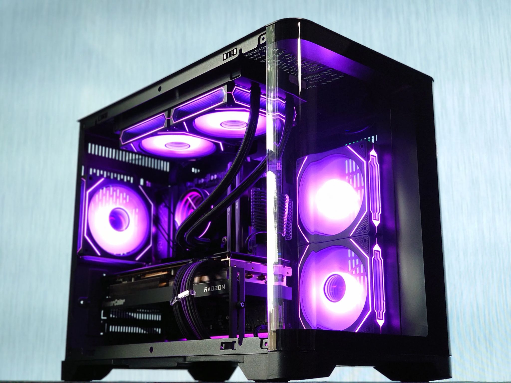 🍇🫐 Liquid Cooled Gaming PC◼️AMD RX 7800 XT 16GB◼️AMD Ryzen 9 5900X◼️32GB DDR4 RAM◼️1TB NVME