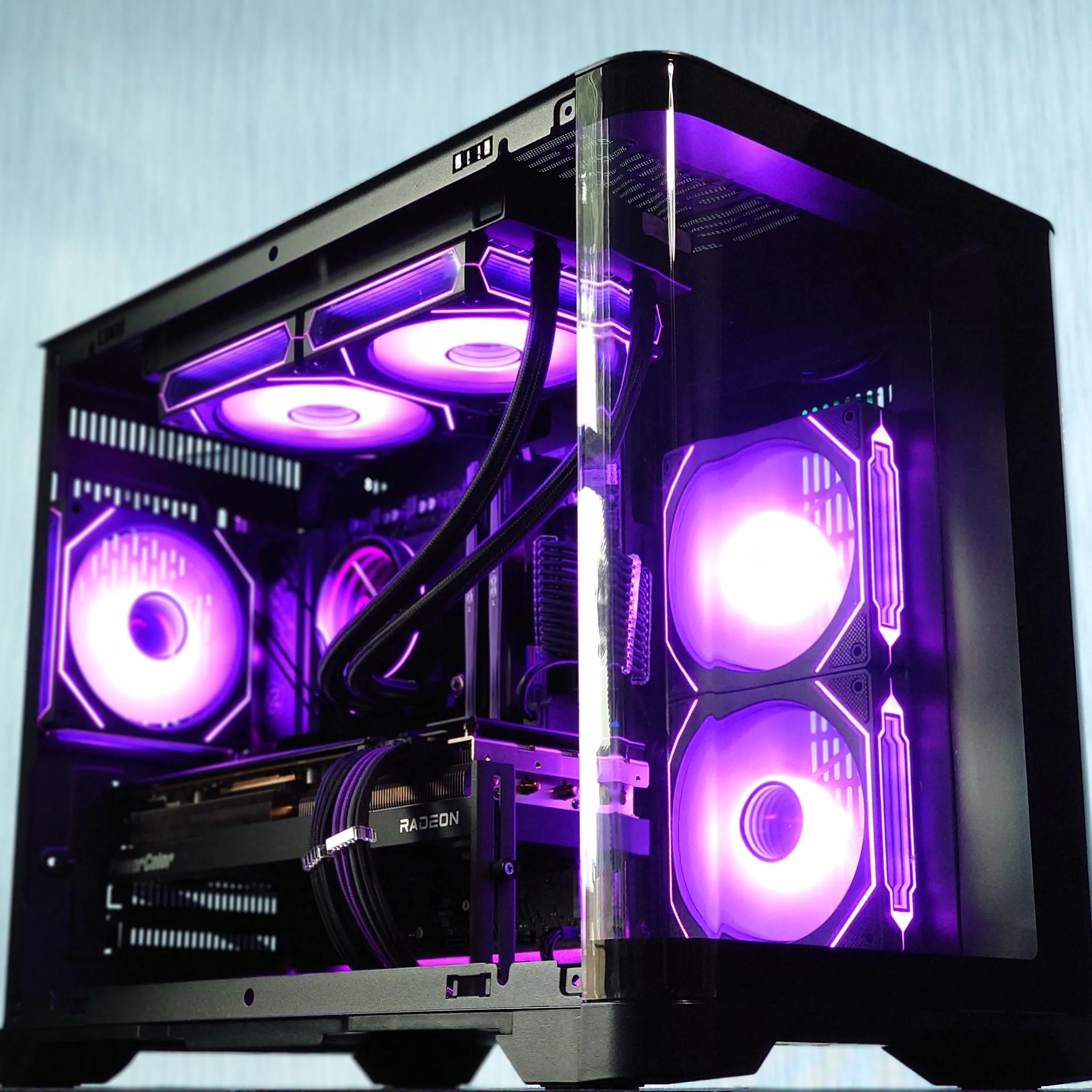 🍇🫐 Liquid Cooled Gaming PC◼️AMD RX 7800 XT 16GB◼️AMD Ryzen 9 5900X◼️32GB DDR4 RAM◼️1TB NVME