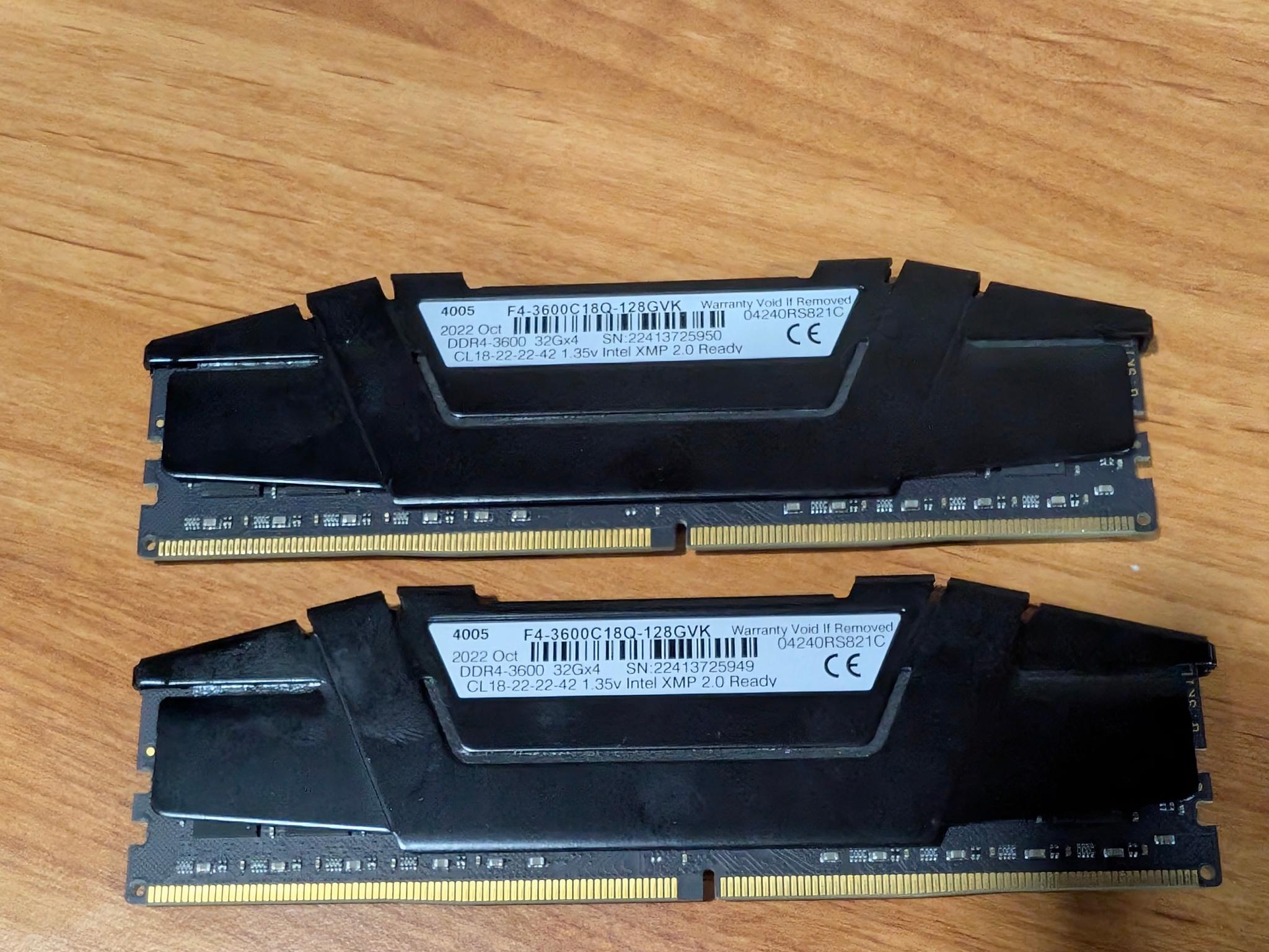64GB G.Skill RIPJAWS V DDR4 3600MHz RAM