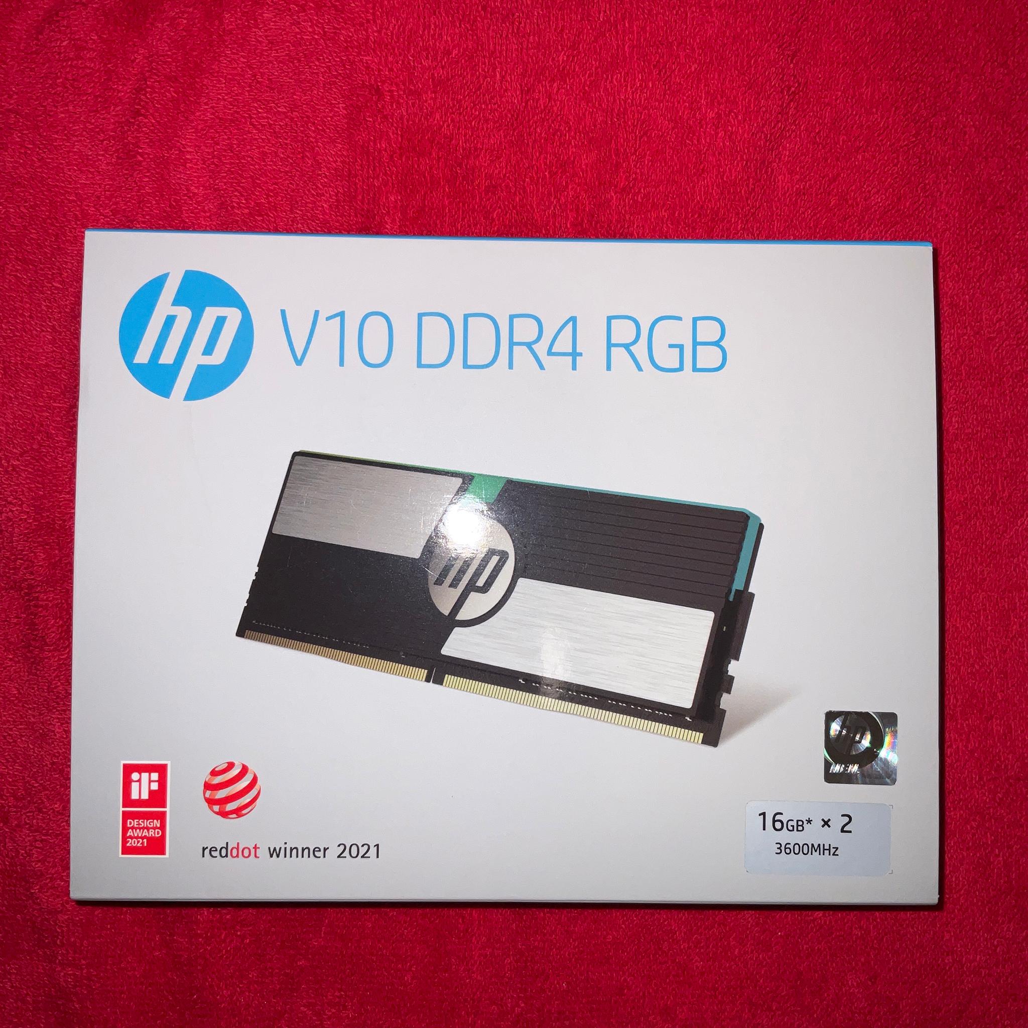 HP V10 DDR4 RGB 3600MHz 32GB (2 X 16GB) CL14-15-15-35