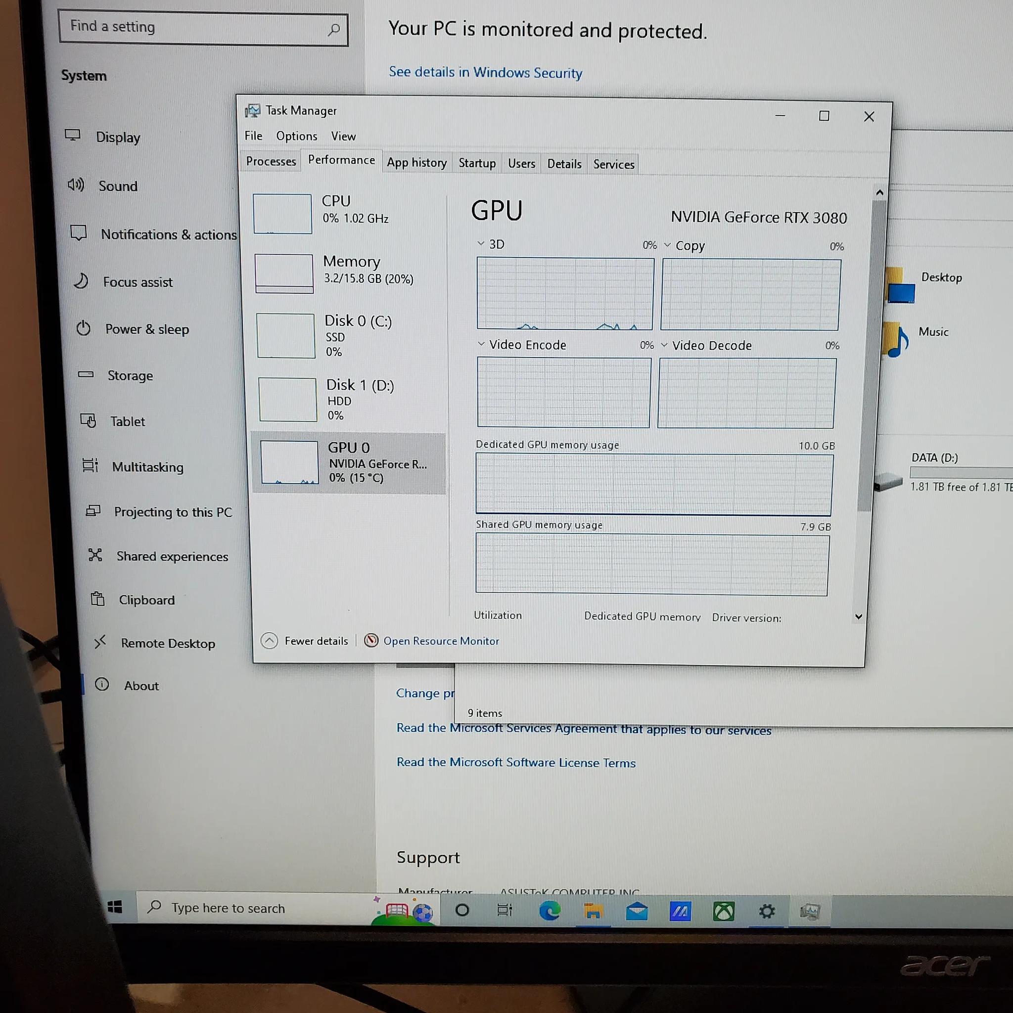 Asus ROG G15CE Gaming Computer 3080 GPU