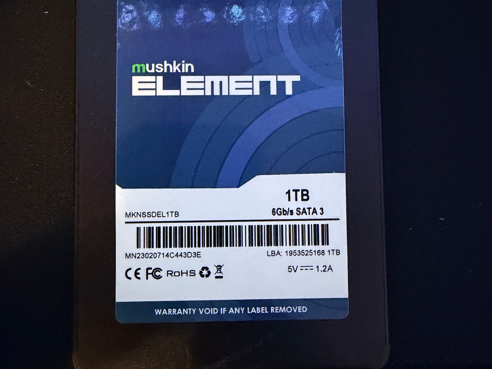 1TB sata 2.5 drive