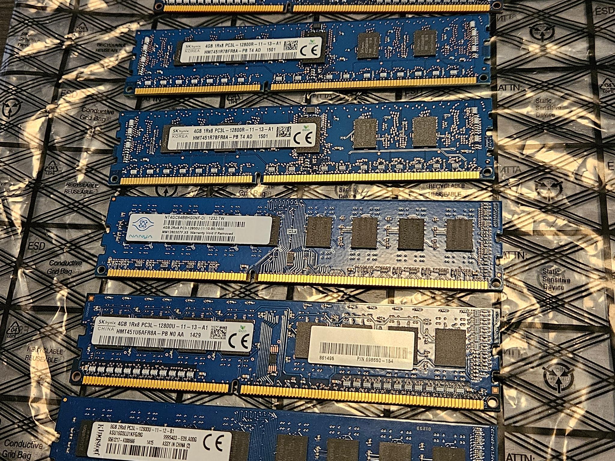 SK hynix DDR3 RAM Memory Modules LOT 4gb and one 8gb