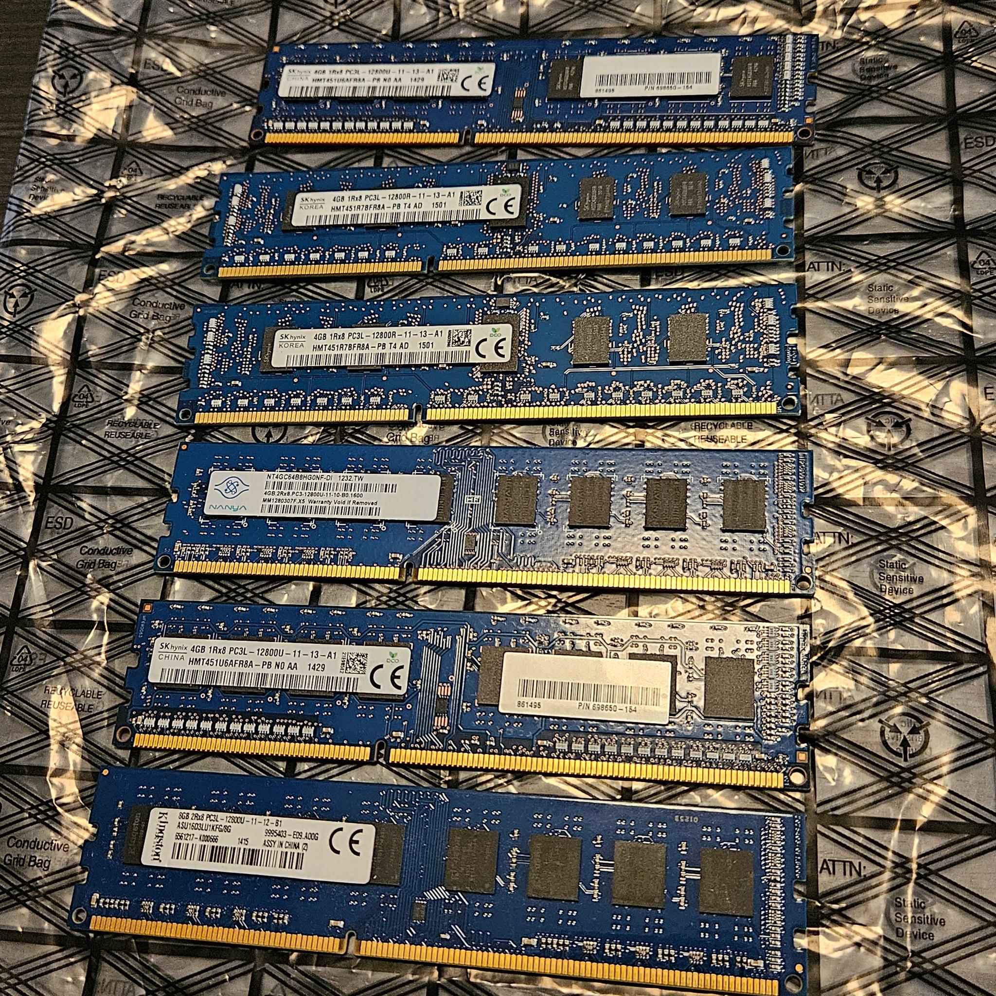 SK hynix DDR3 RAM Memory Modules LOT 4gb and one 8gb