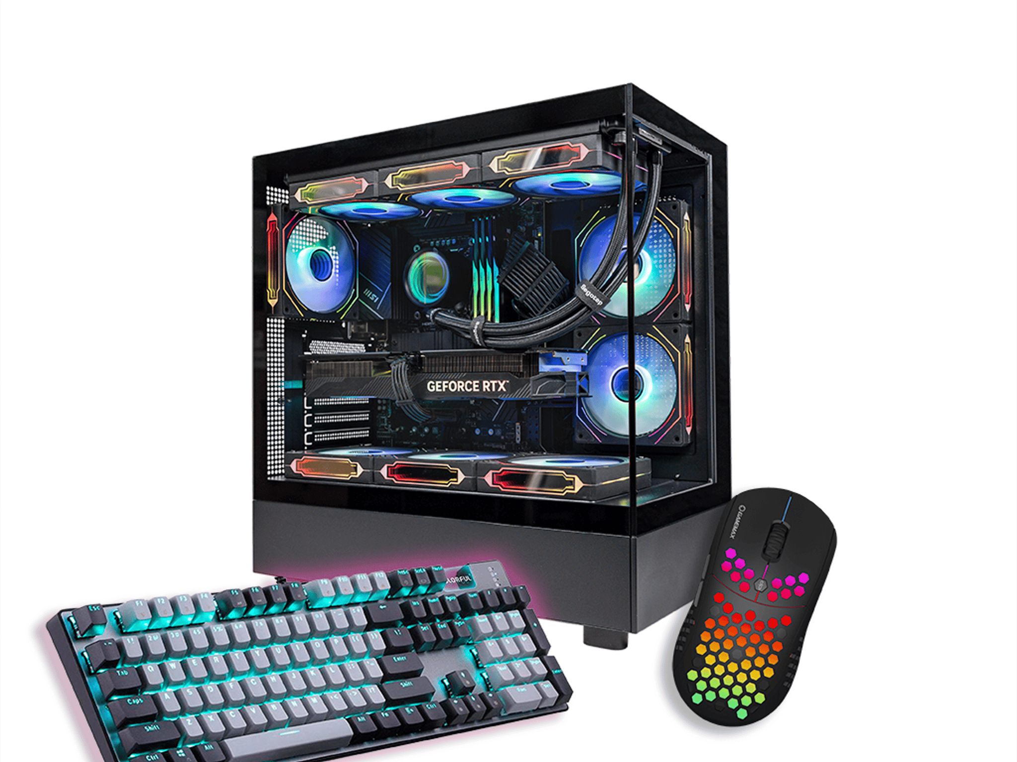 The Poseidon i7-13700KF 5.8GHz, RTX 4070  12GB, 1TB NVME SSD, 32GB RGB DDR5 With Keyboard/Mouse