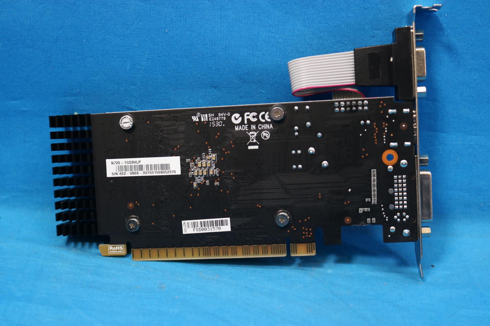 MSI GeForce GT 720 1GB GDDR3 Fanless Low-Profile PCIe Desktop GPU - 4219739900