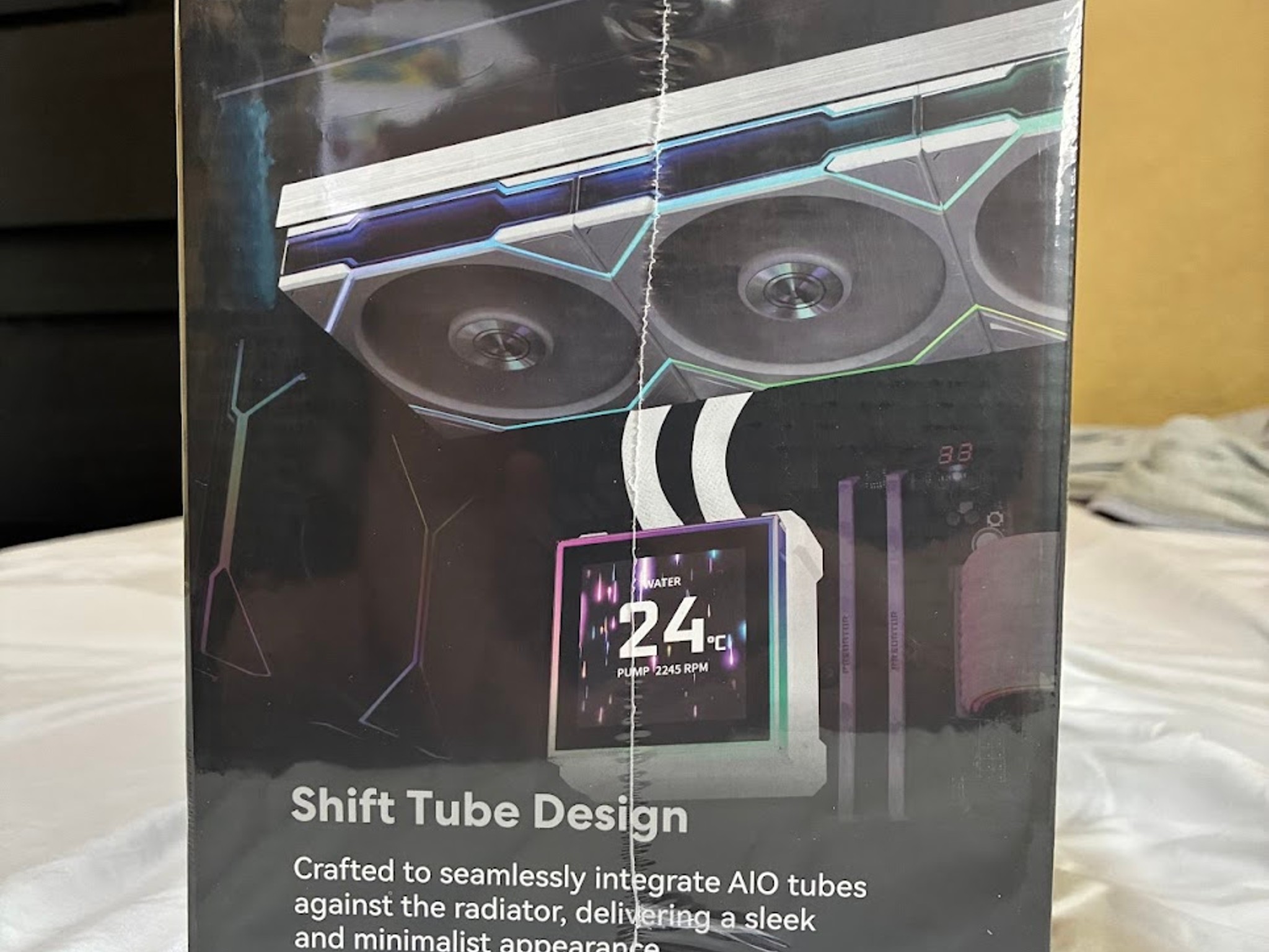 Lian Li HydroShift II LCD-S 360TL 360mm AIO Liquid CPU Cooler - White (LGA1700 LGA1851 AM4 AM5)
