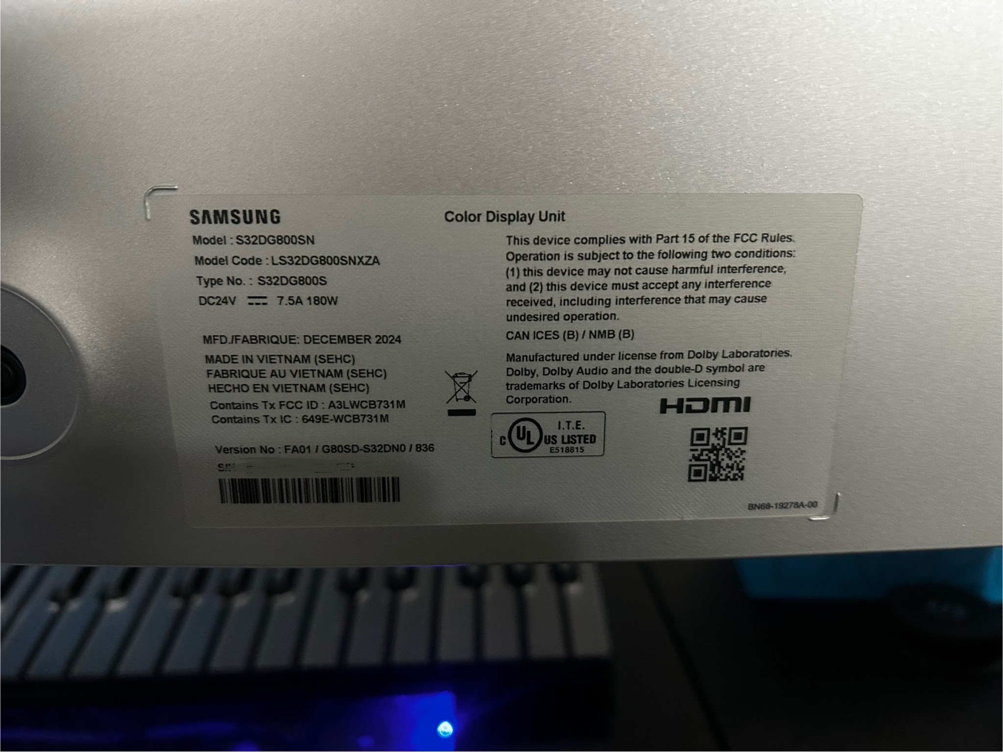Samsung Odyssey QD-OLED G8 (G80SD) 32" 4K UHD (3840 x 2160) 240Hz Gaming Monitor (PRICE DROP!!)