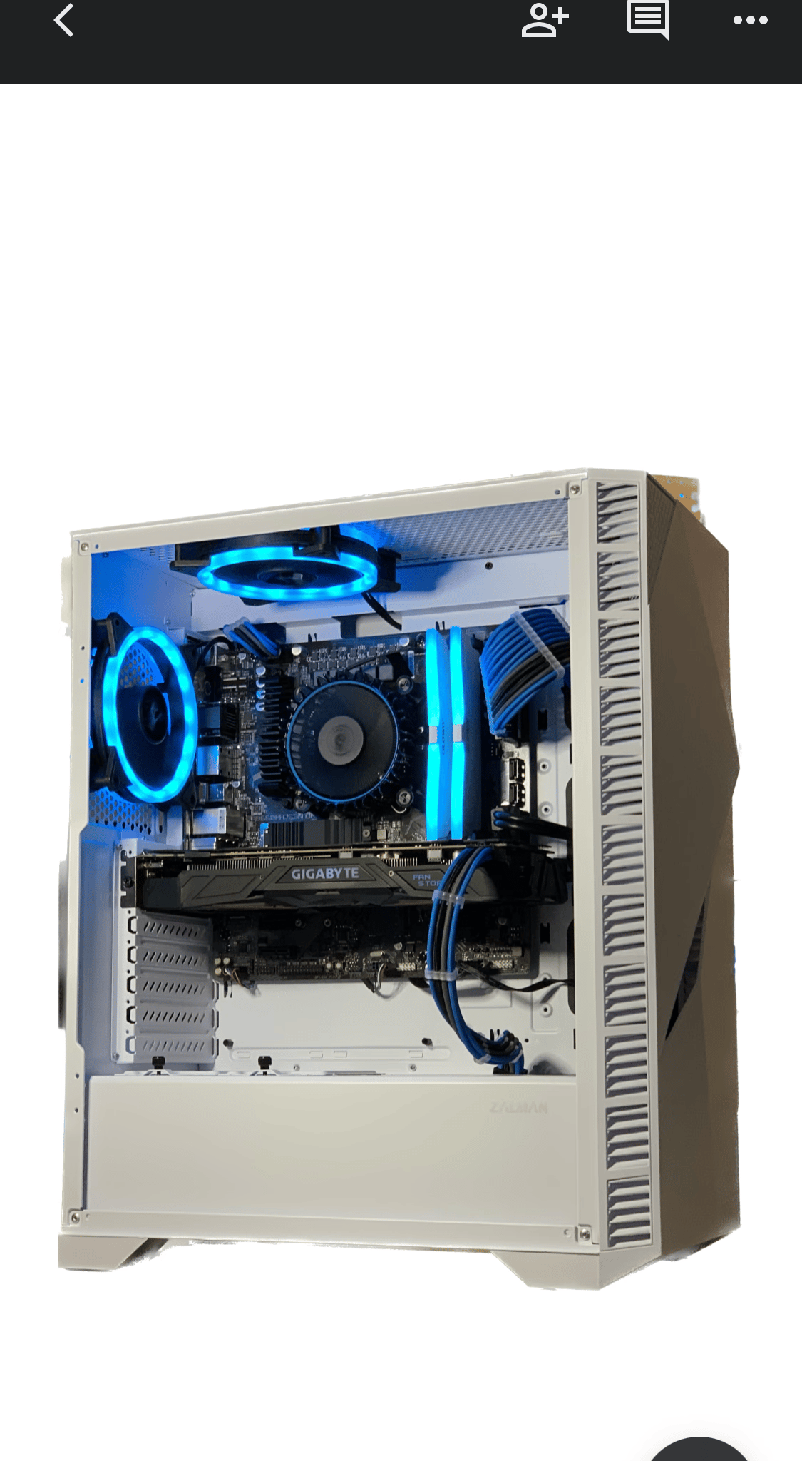 Mid Range White/Blue/Black Gaming PC (Intel 12100f + GTX 1070)