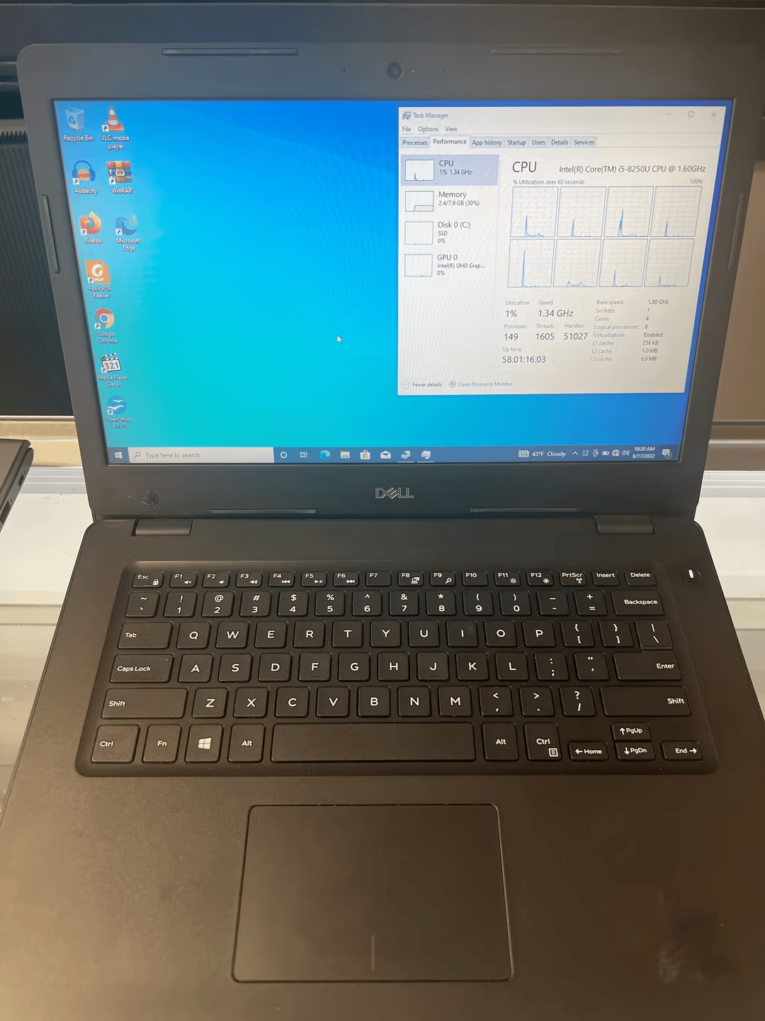 Dell Latitude 3490, i5 8250U, 8GB DDR4, 256GB NVME