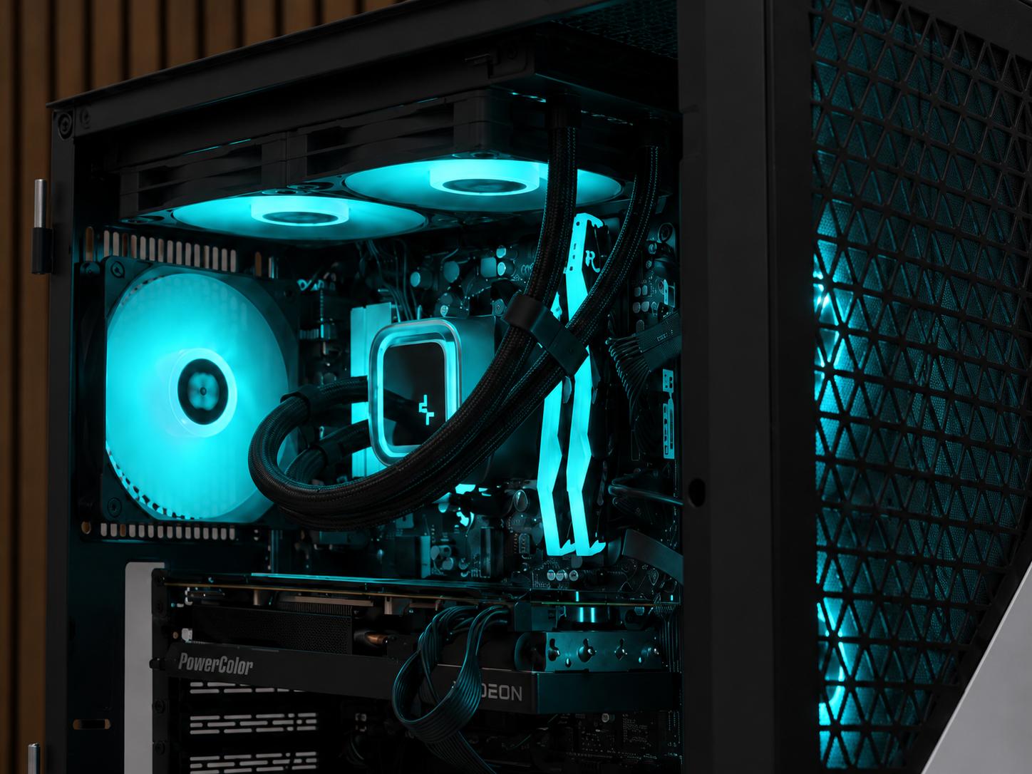 TEAM RED V3 Gaming PC | RX 7800XT 16GB | 7700 | 32GB DDR5 | Windows 11  WIFI | 1TB NVME