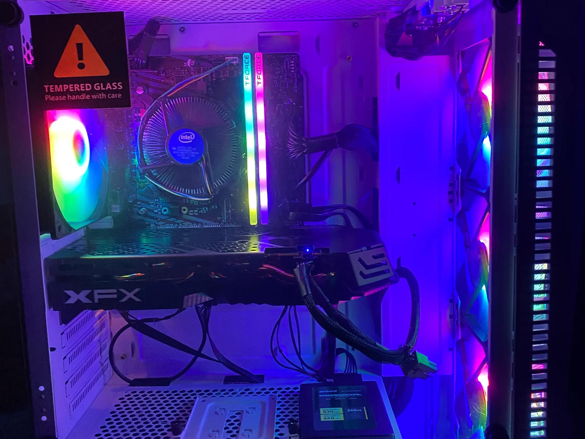 Rx580 4gb Intel core i3-10100 Gaming PC RGB WIFI