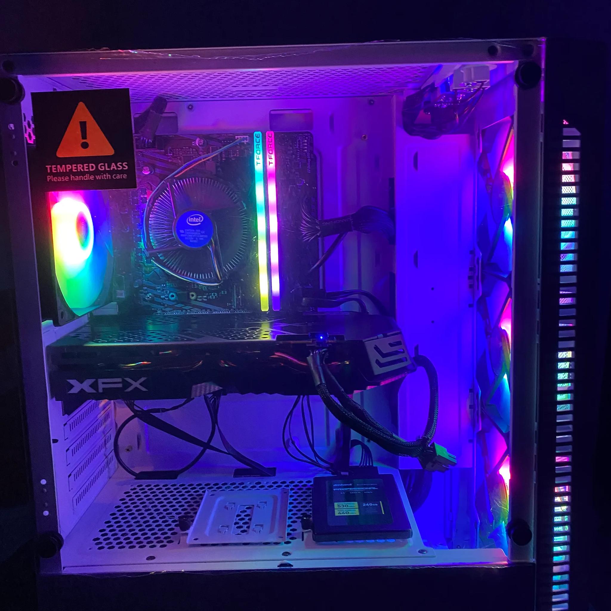 Rx580 4gb Intel core i3-10100 Gaming PC RGB WIFI