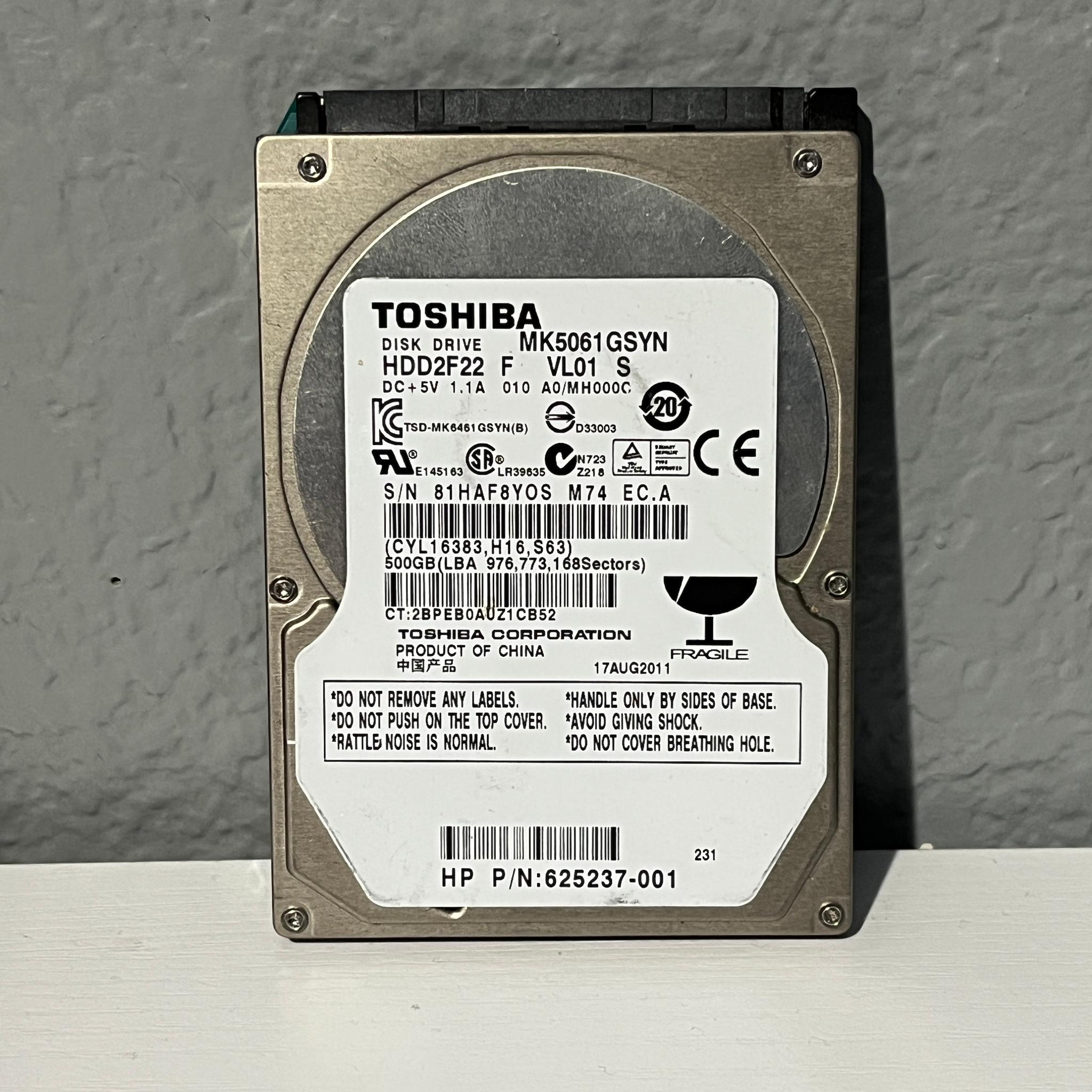 TOSHIBA 500GB Hard Disk Drive