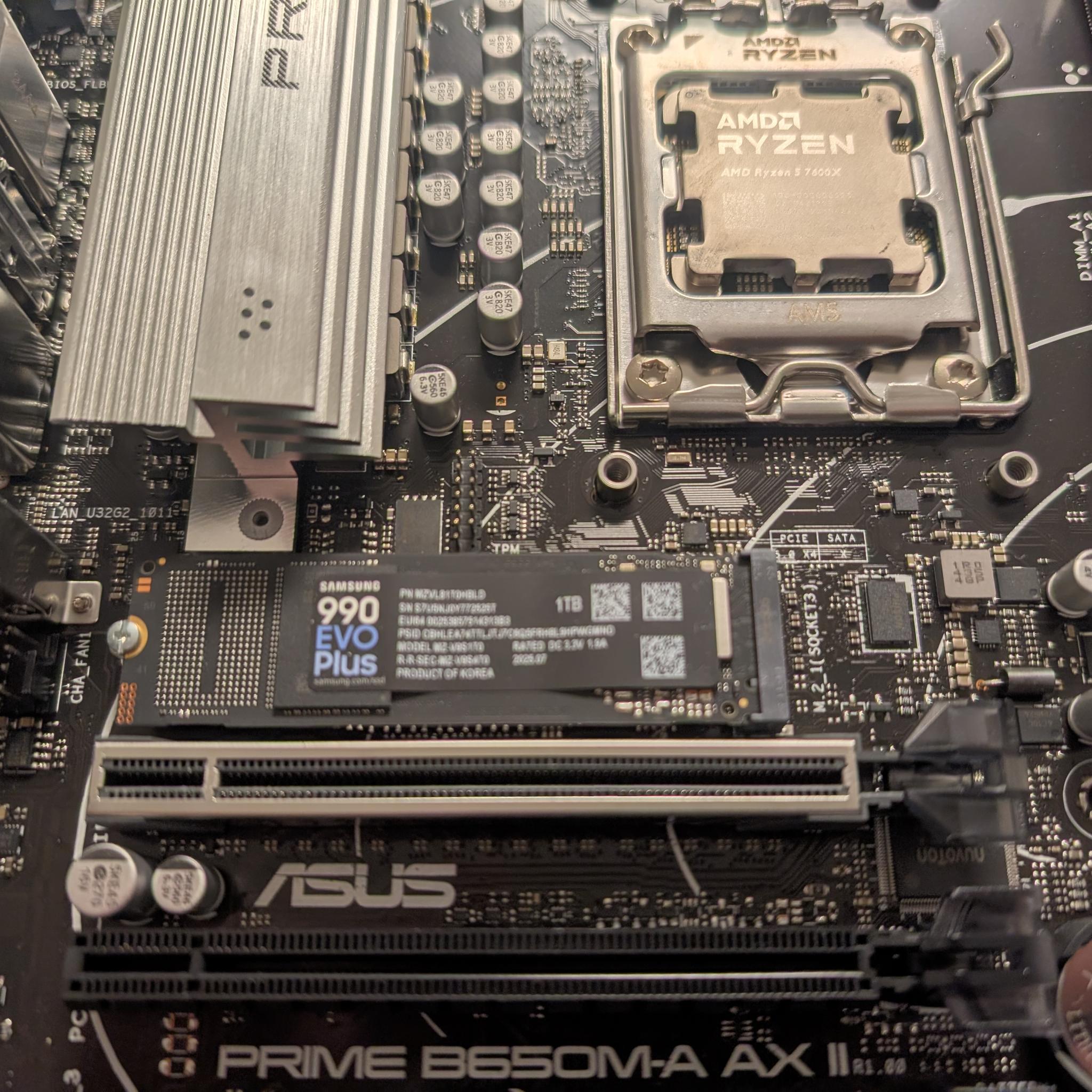 Ryzen 5 7600X | Asus Prime B650M | 32GB DDR5 6000 RAM| 1.5TB NVME SSD's