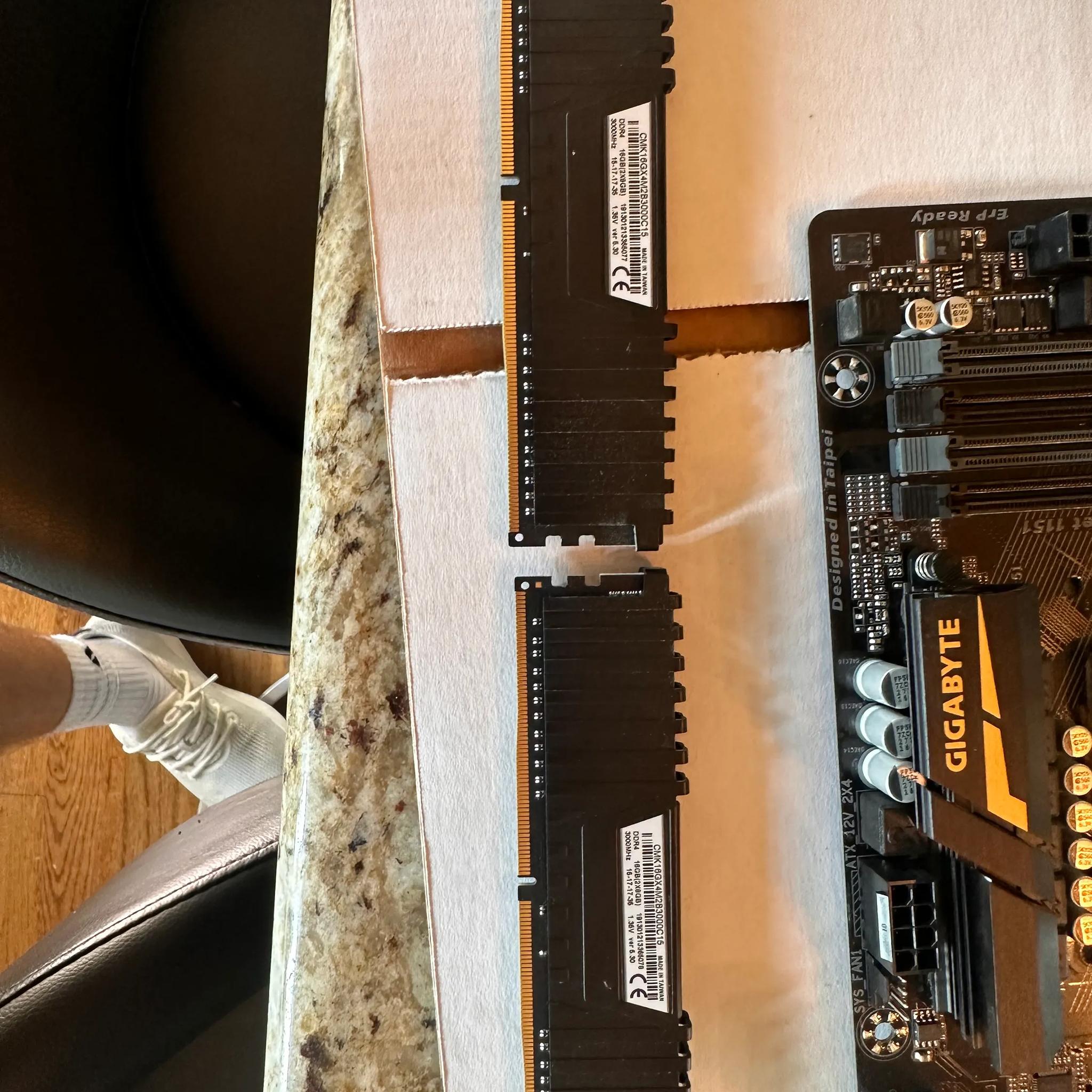 Corsair Vengeance LPX Ram, DDR4 3000 MHz, 2 x 8 GB Sticks, 16GB Total