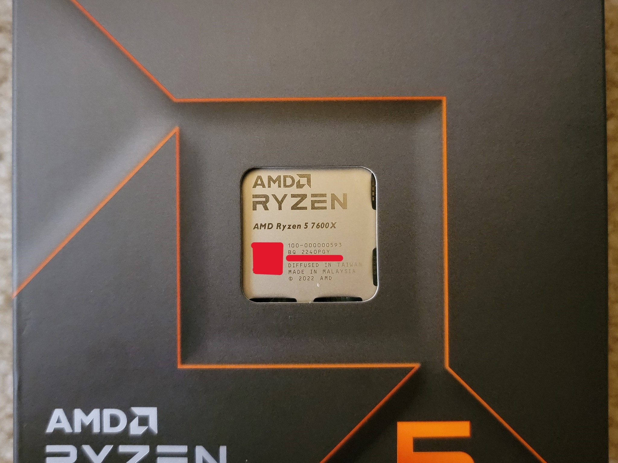 AMD Ryzen 5 7600X AM5 6-Core Processor Brand New