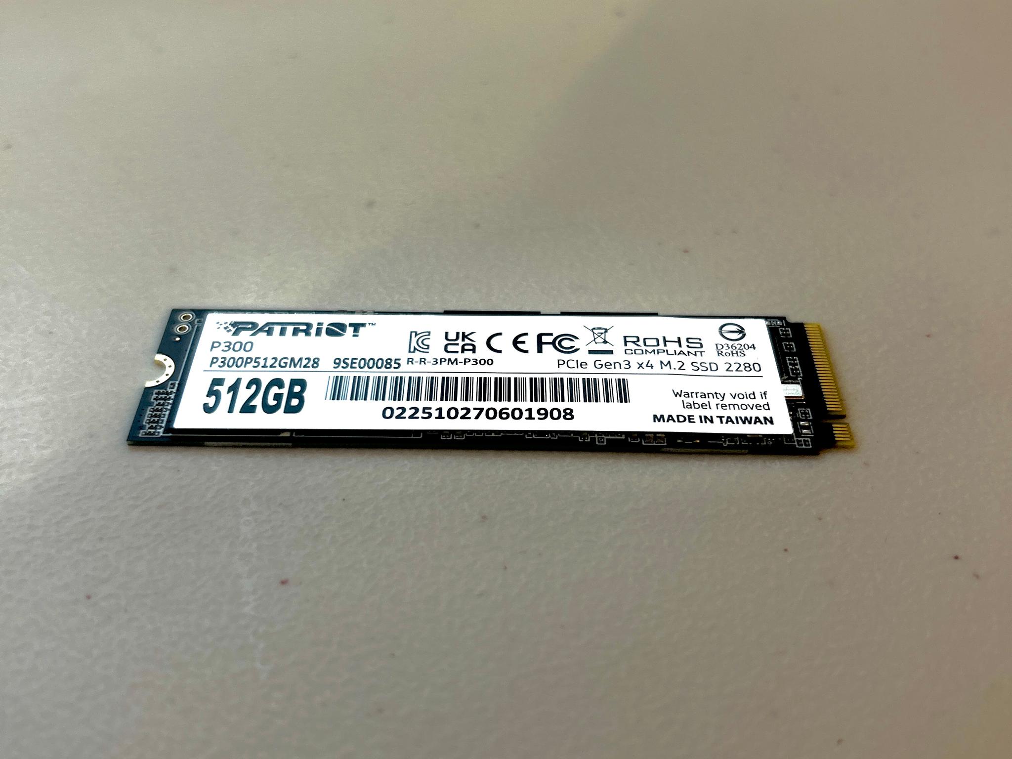 Patriot P300 512GB M.2 Nvme SSD