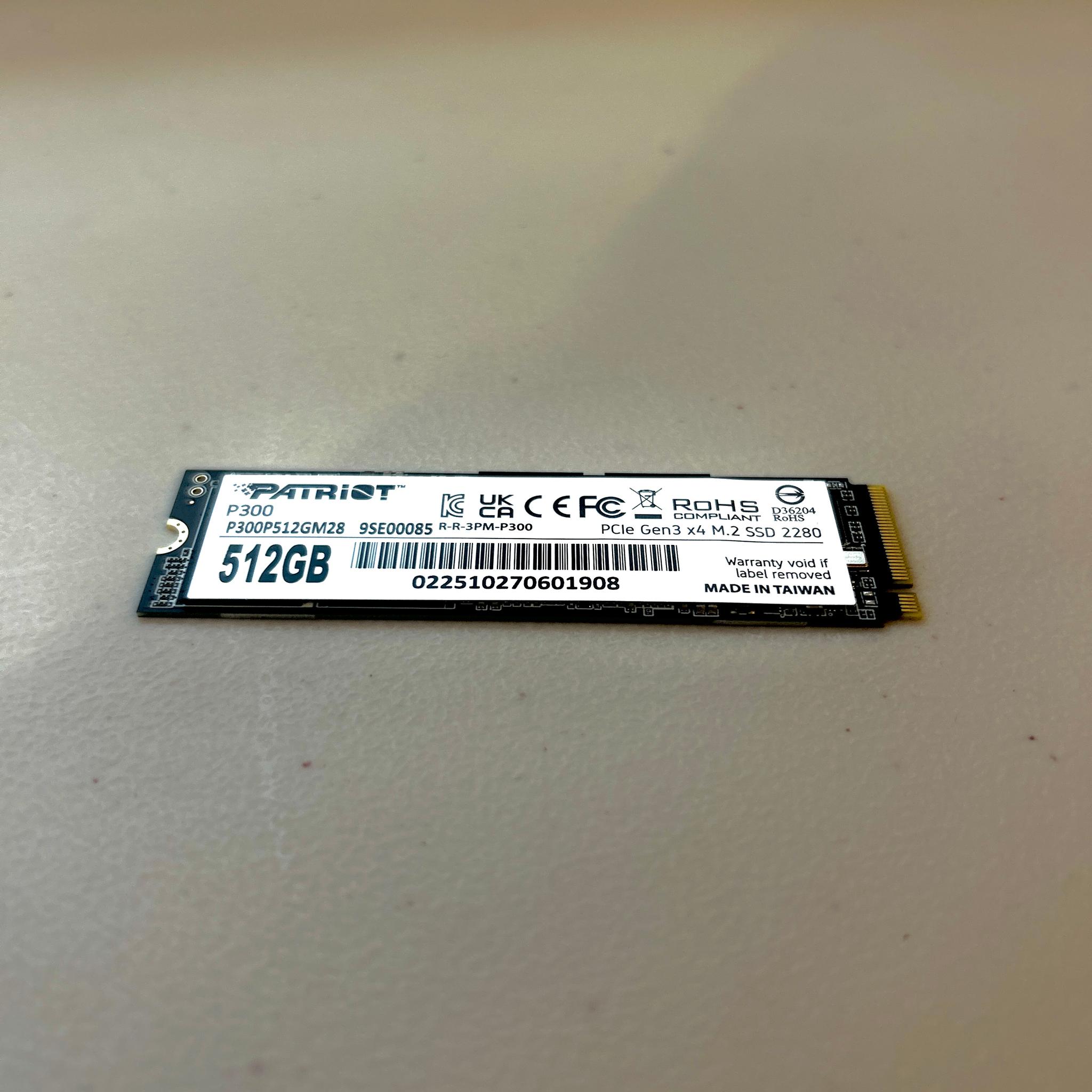 Patriot P300 512GB M.2 Nvme SSD