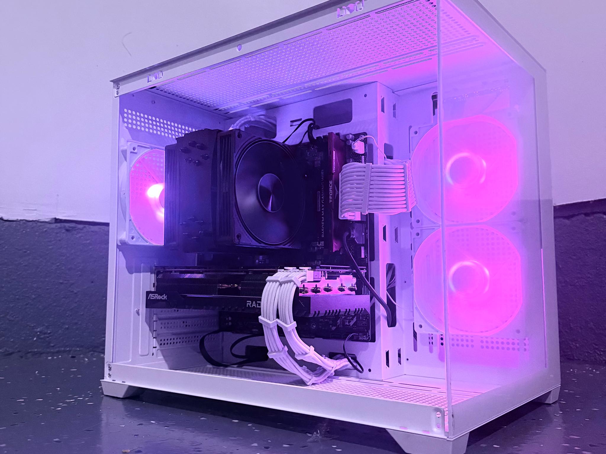 🌈"Glacial Shadow"⚪️ | 1440p Gaming | RX 7700 16GB | Ryzen 7 8700F | 16GB DDR5 | 1TB SSD | Free Ship