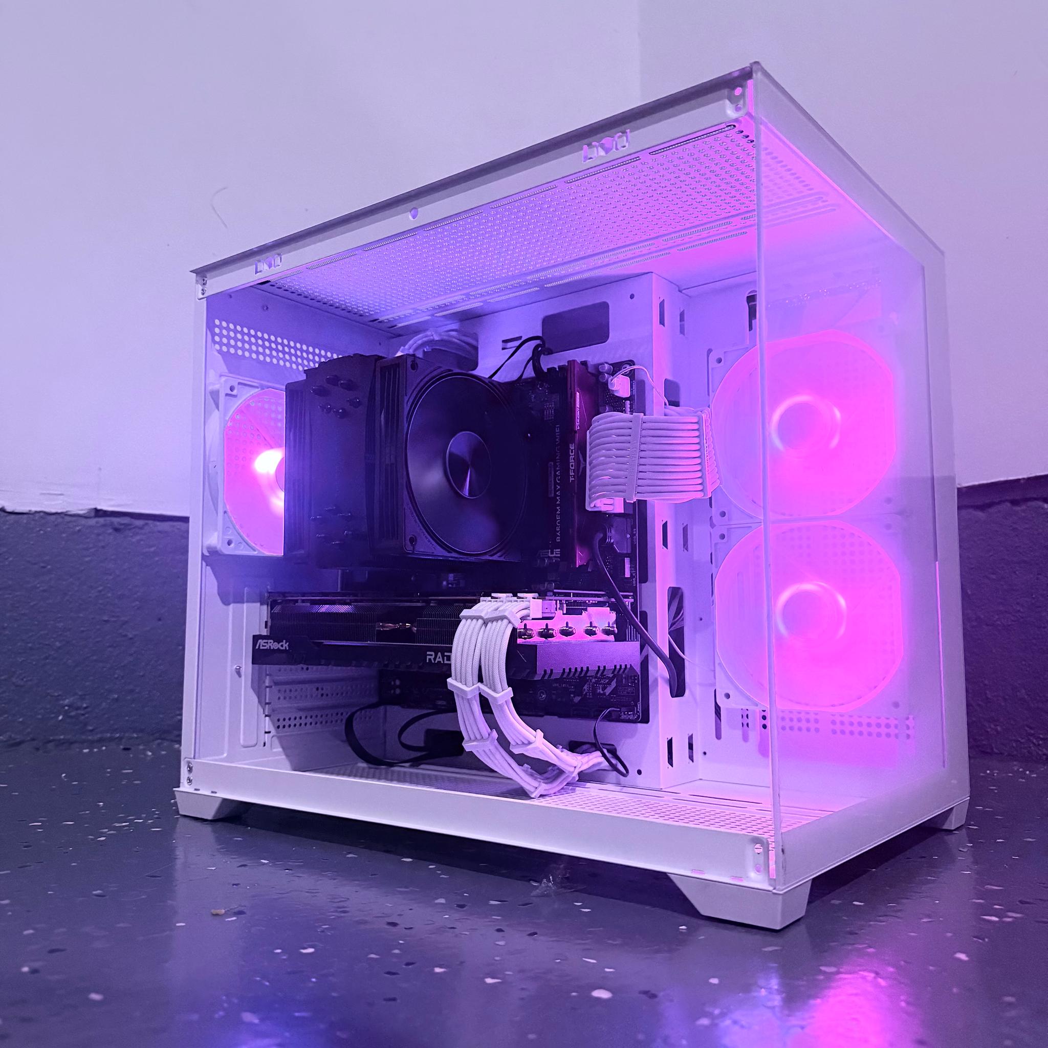 🌈"Glacial Shadow"⚪️ | 1440p Gaming | RX 7700 16GB | Ryzen 7 8700F | 16GB DDR5 | 1TB SSD | Free Ship