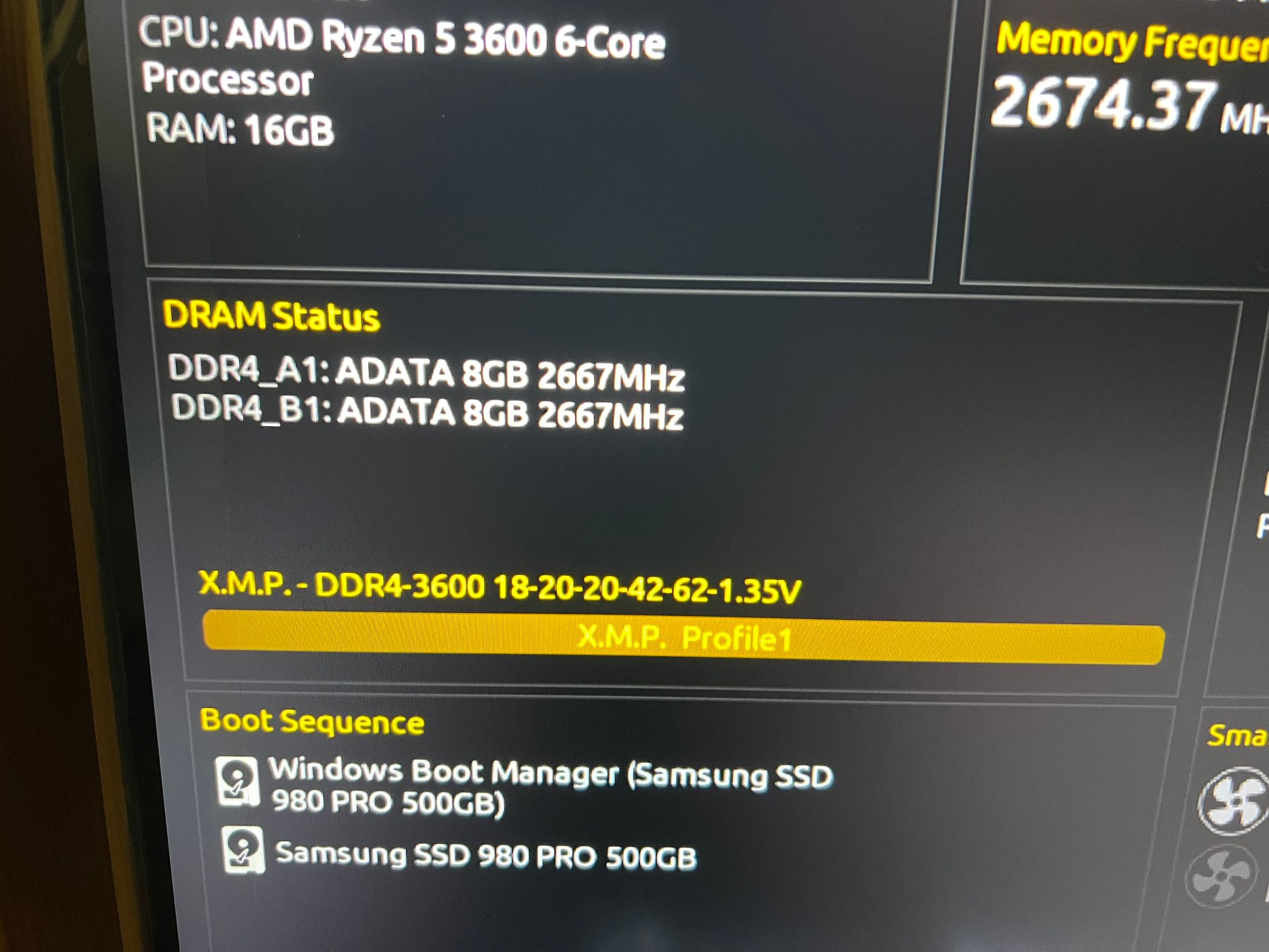 NEW in BOX 16GB (2x8GB) DDR4-3600MHz CL18 ADATA XPG RAM Memory