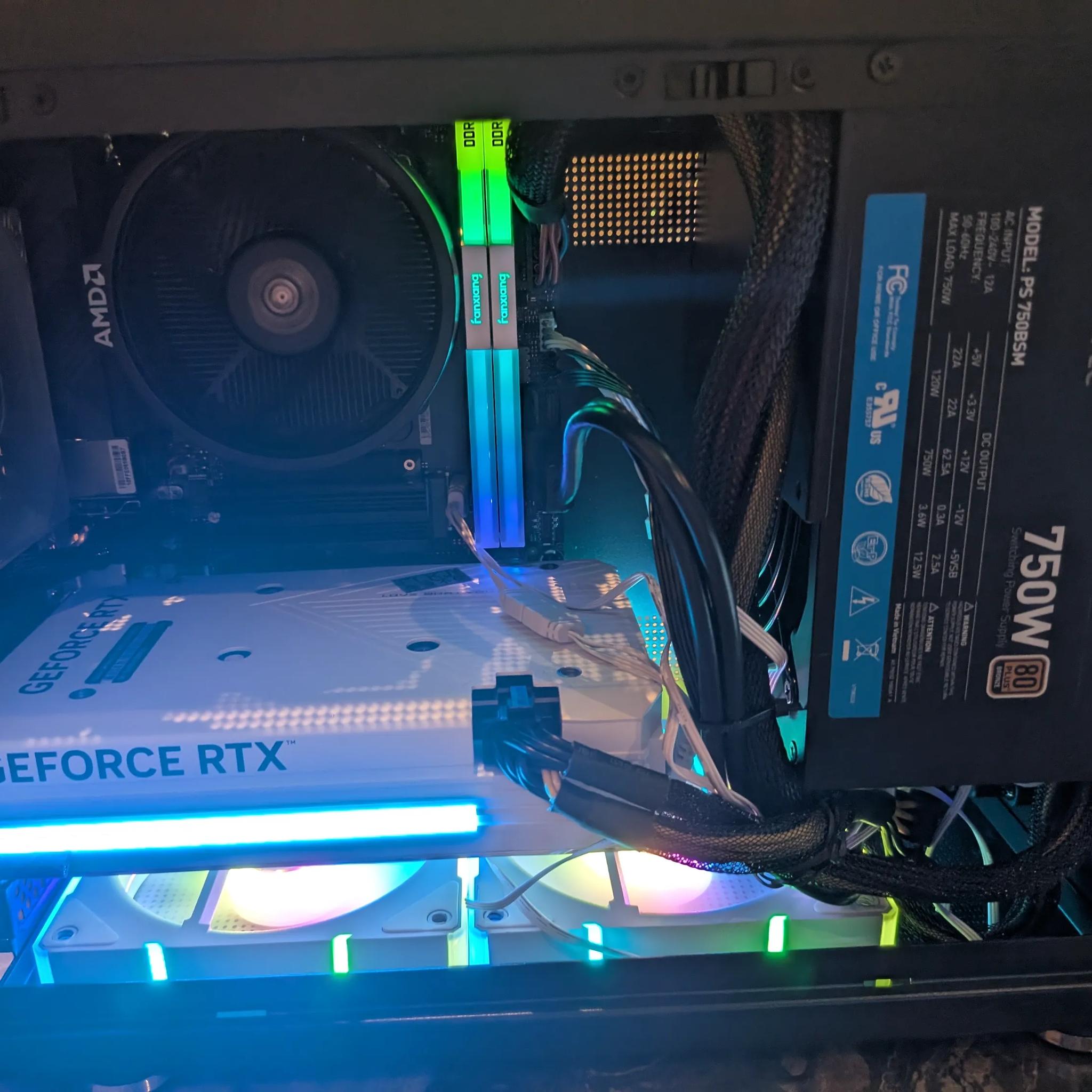 Small Gaming PC, AMD Ryzen 5 7500F, Nvidia RTX 4060 Ti 16GB, 32 GB RAM, 2 TB SSD