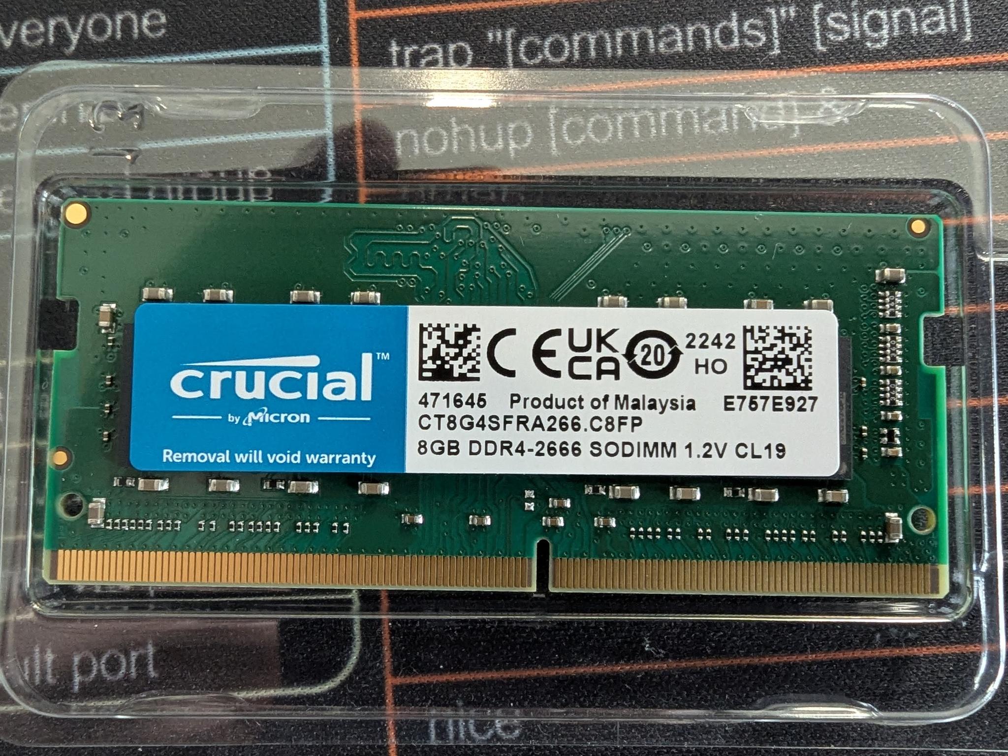 8GB Crucial DDR4-2666 SODIMM RAM CT8G4SRA266