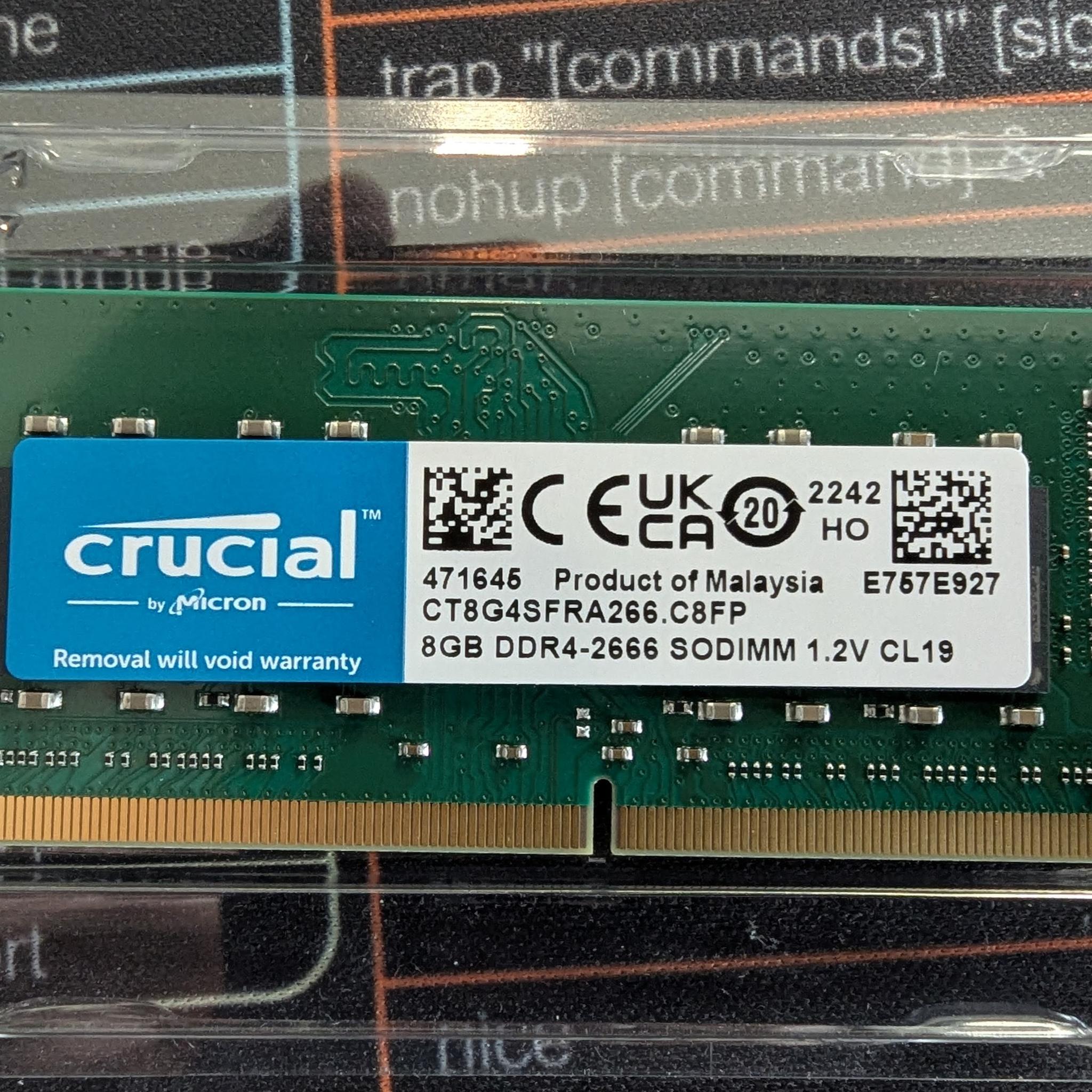 8GB Crucial DDR4-2666 SODIMM RAM CT8G4SRA266
