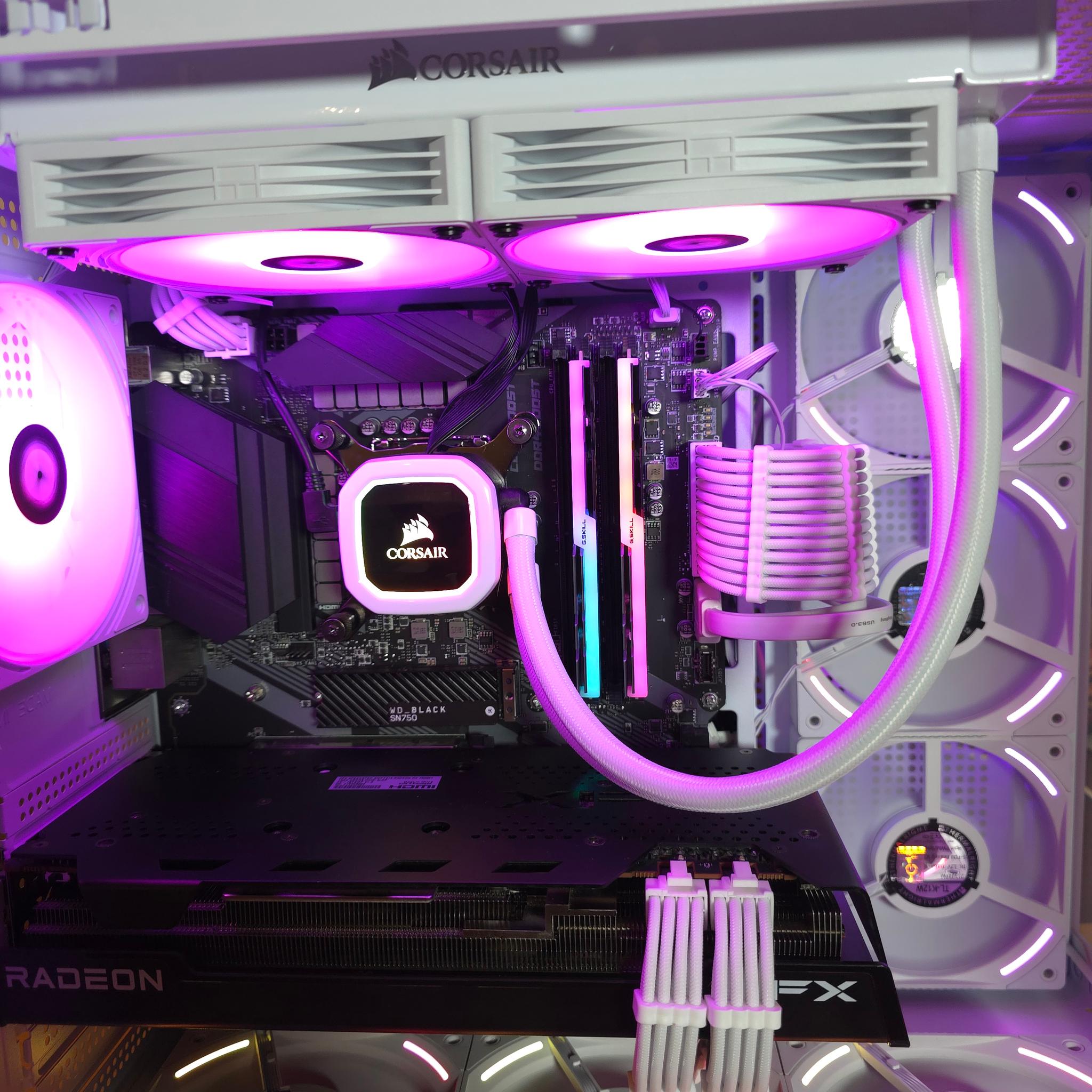 🔥 RTX 7800 XT Gaming PC | i7-10700K | 32GB RGB | 5TB Storage | White Build