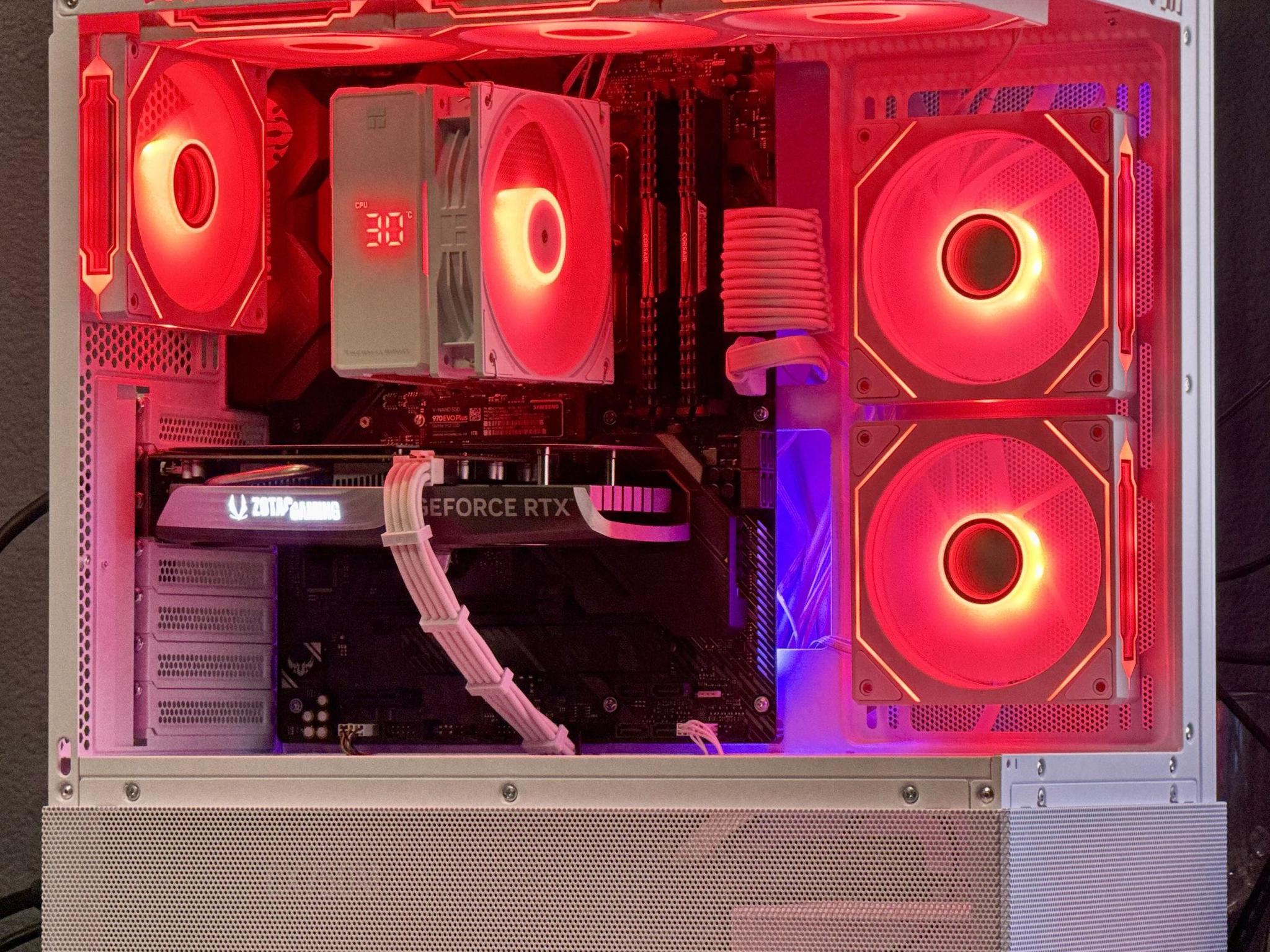 White RGB 1080P Gaming PC | RTX 4060 8GB | R5 5500 | 16 GB DDR4 | 1 TB SSD | WIFI+Bluetooth