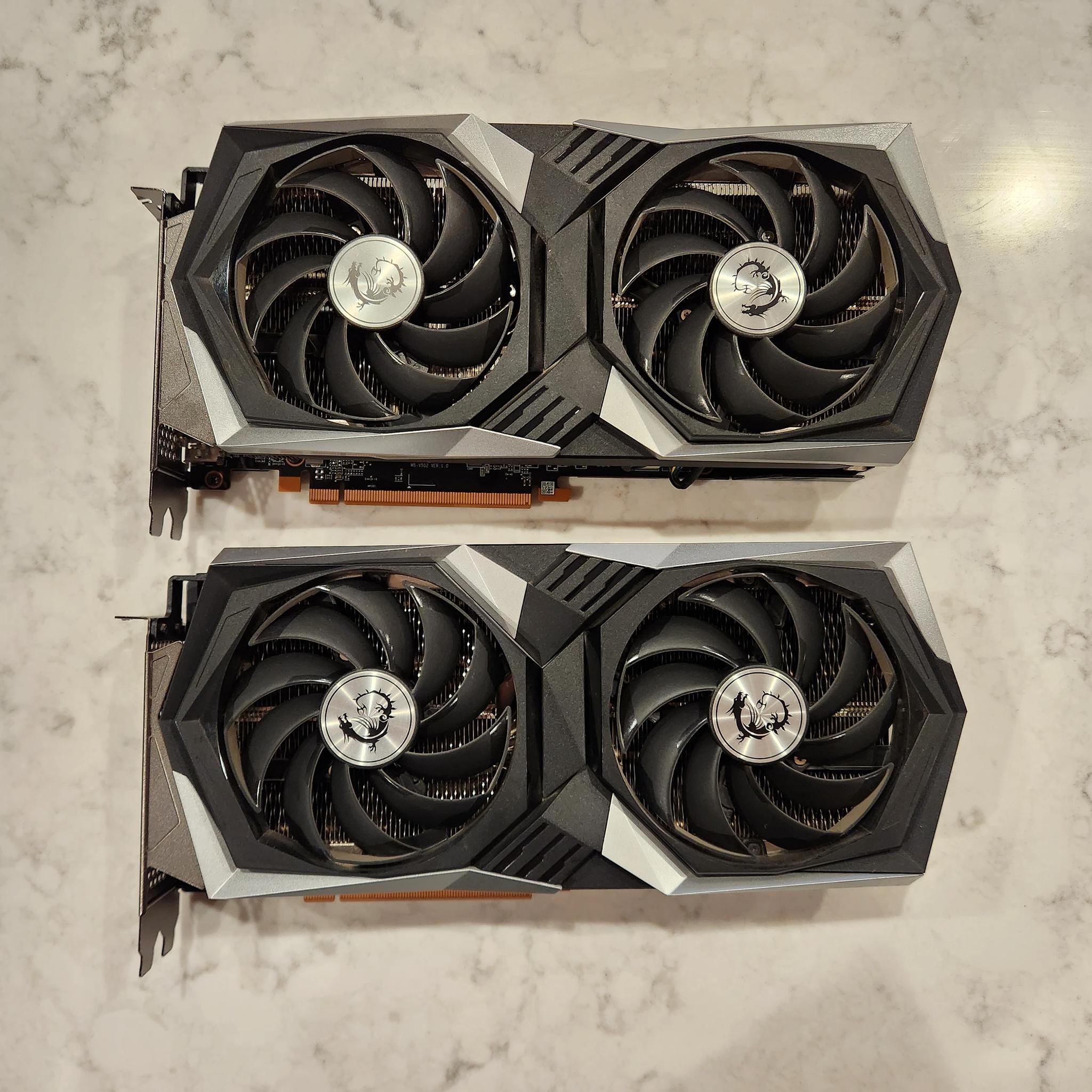 FOR BUBBLETEABUILDS | 2x RX 6600XT 8GB (MSI Gaming X) - Used