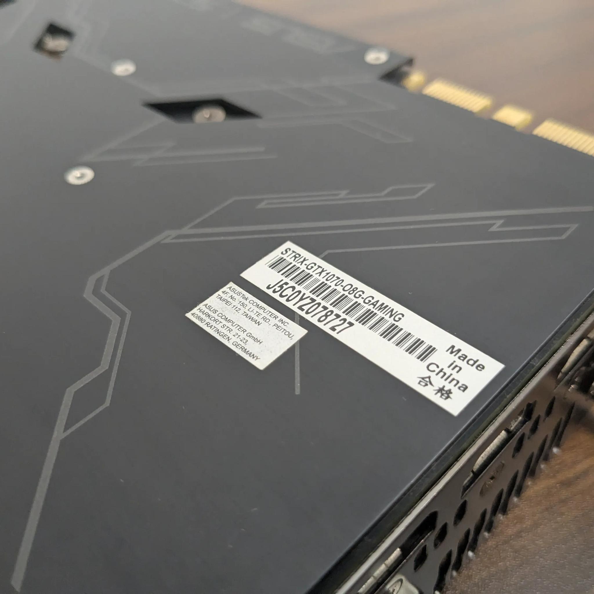 ASUS ROG STRIX GTX 1070 8GB