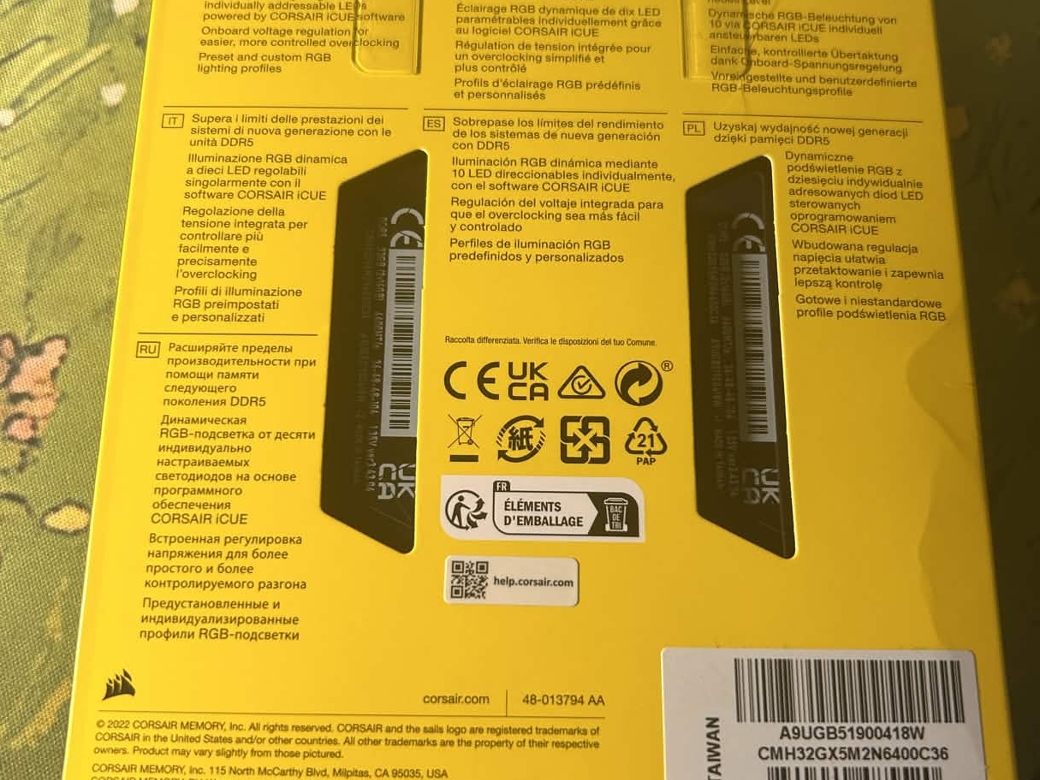 Corsair Vengeance RGB DDR5 32GB 6400MHz *BRAND NEW*