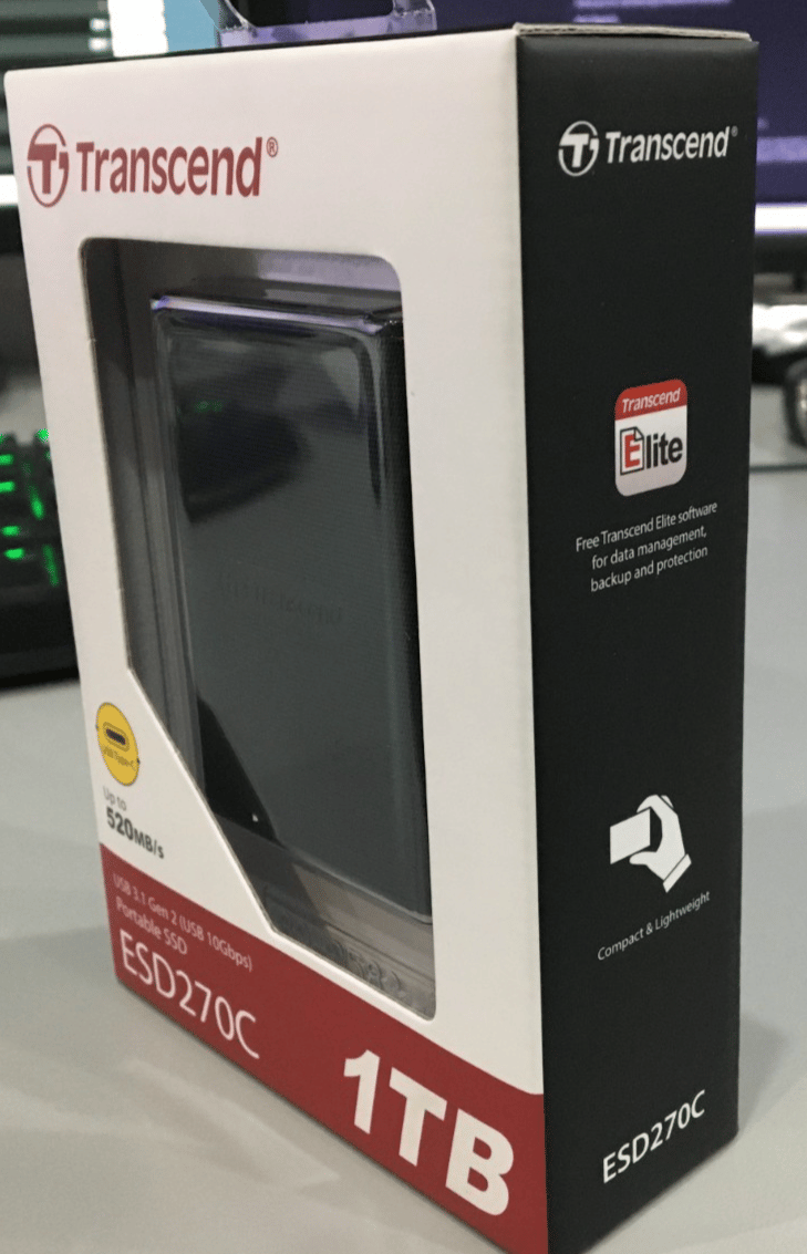 Transcend ESD270C 1TB Portable External SSD USB-C TS1TESD270C