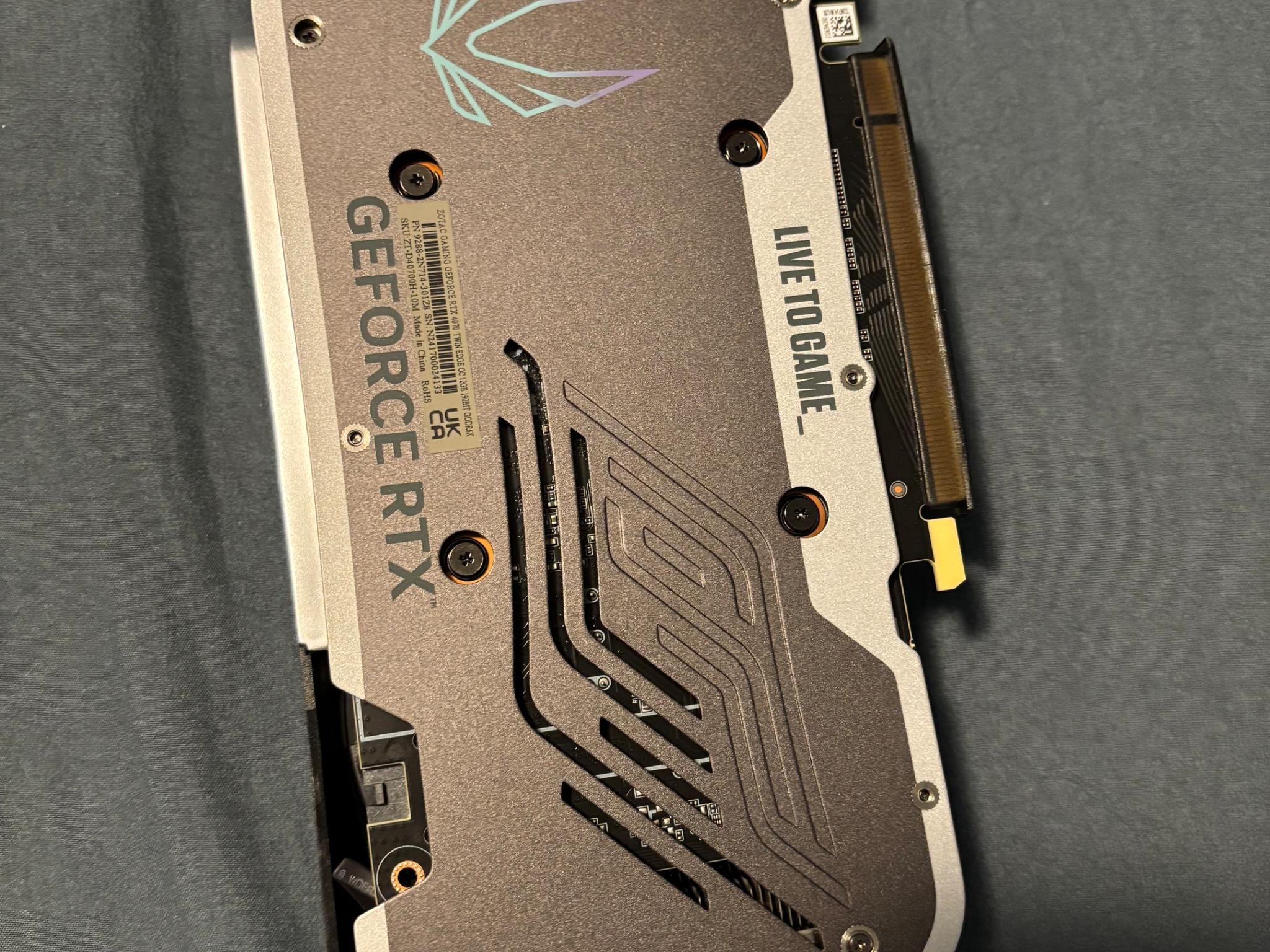 RTX 4070 twin fan zotac gaming 12g vram