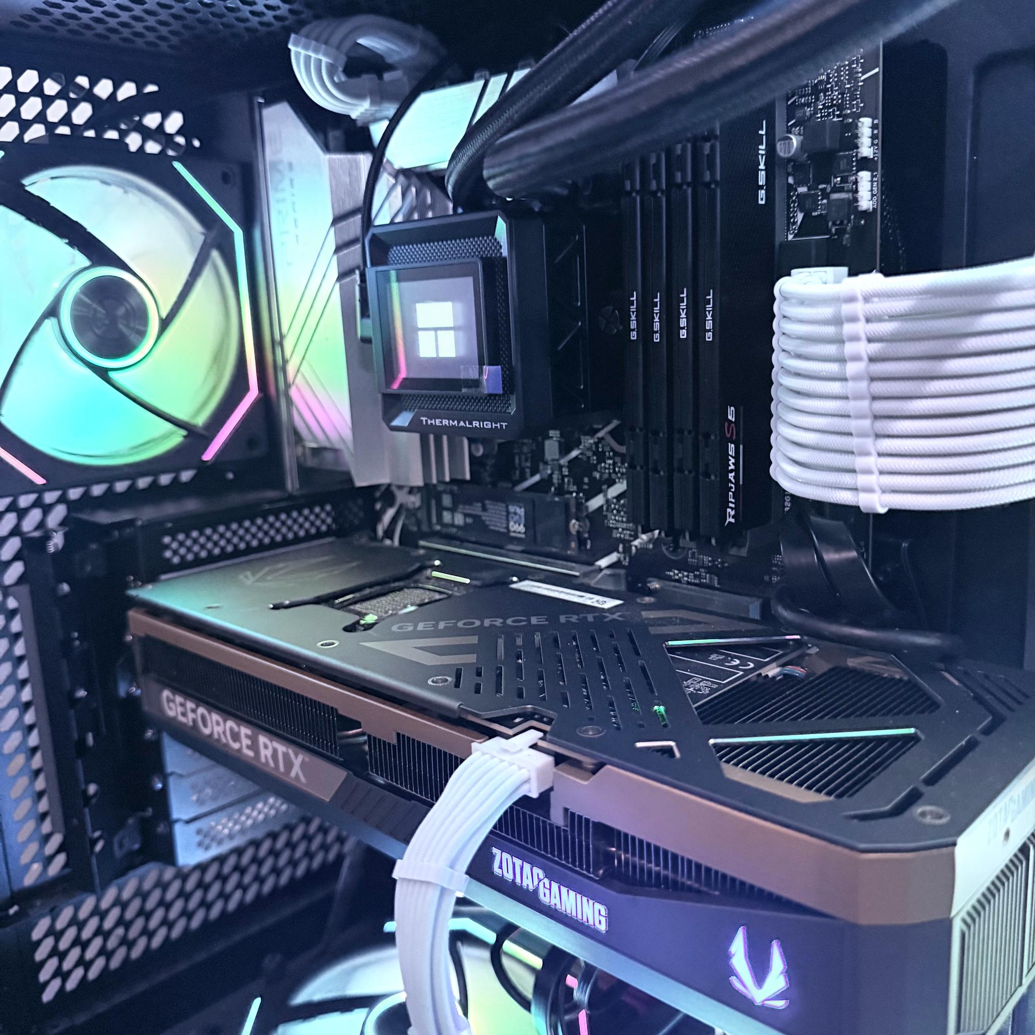 ⚫️"Obsidian Flux"🌈| 4K Gaming + AI Workstation | RTX 5080 | i9 12900K | 64 DDR5 | 10TB Storage