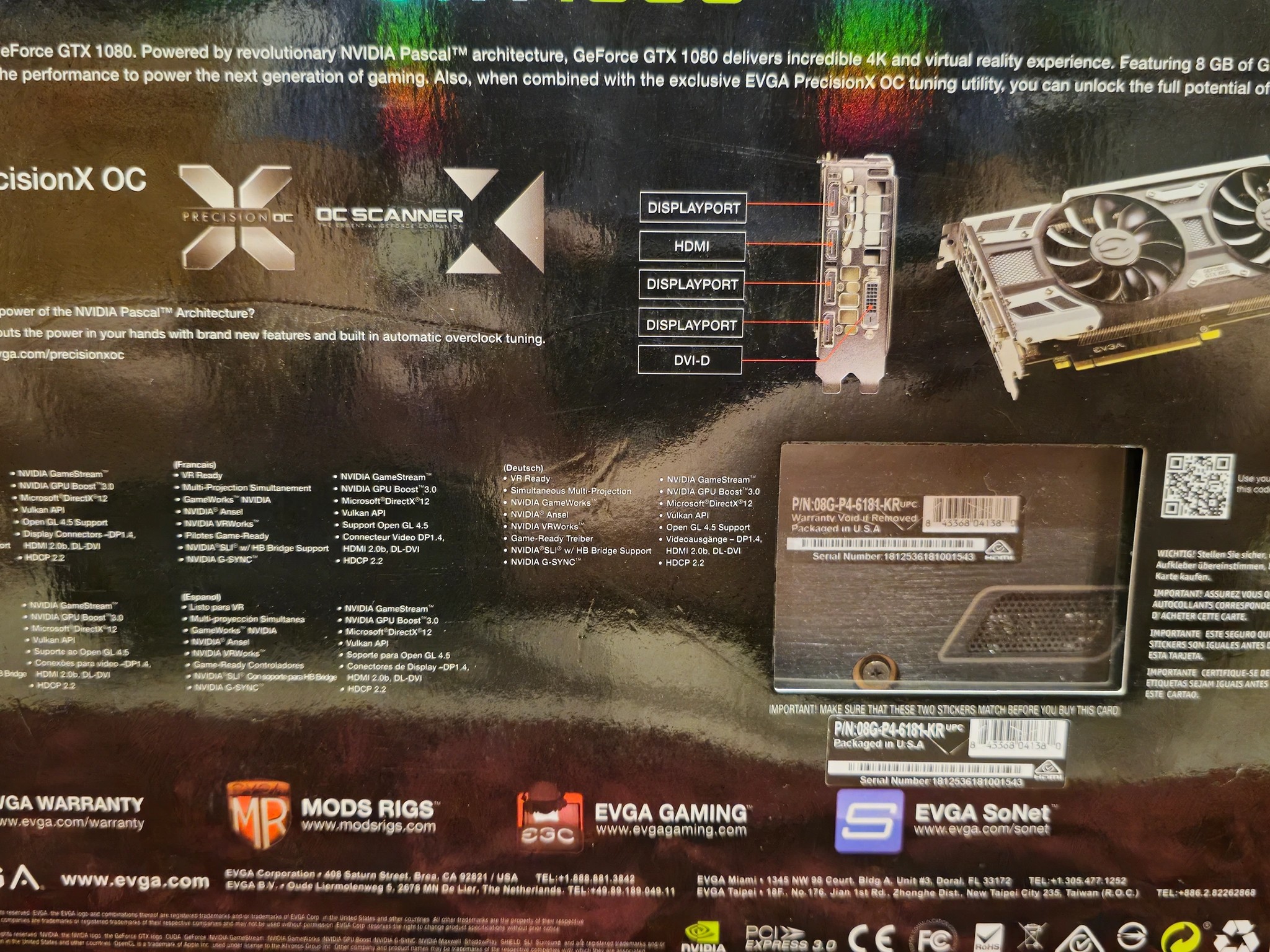EVGA Geforce GTX 1080
