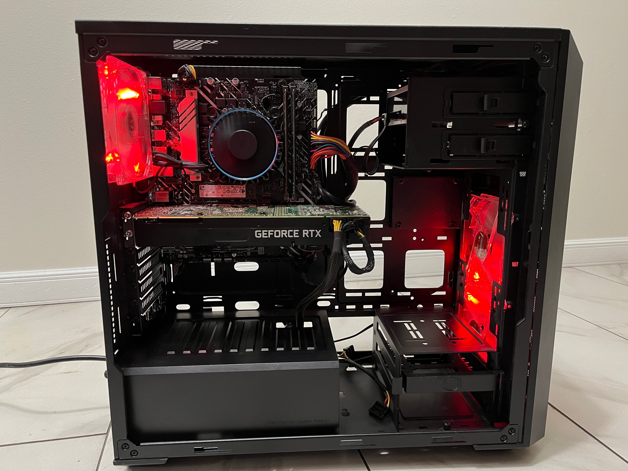 NVIDIA RTX 2080, Intel Core i3-12100, 16GB RAM, 512GB SSD - Gaming PC w/ Wi-Fi & BT *Missing R Panel