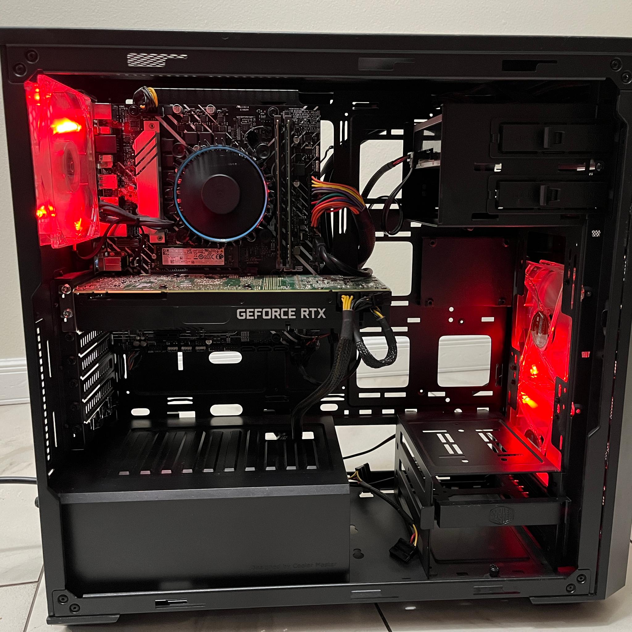 NVIDIA RTX 2080, Intel Core i3-12100, 16GB RAM, 512GB SSD - Gaming PC w/ Wi-Fi & BT *Missing R Panel