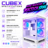 WHITE CUBEX ARGB GAMING PC MATX CASE – PANORAMIC TEMPERED GLASS