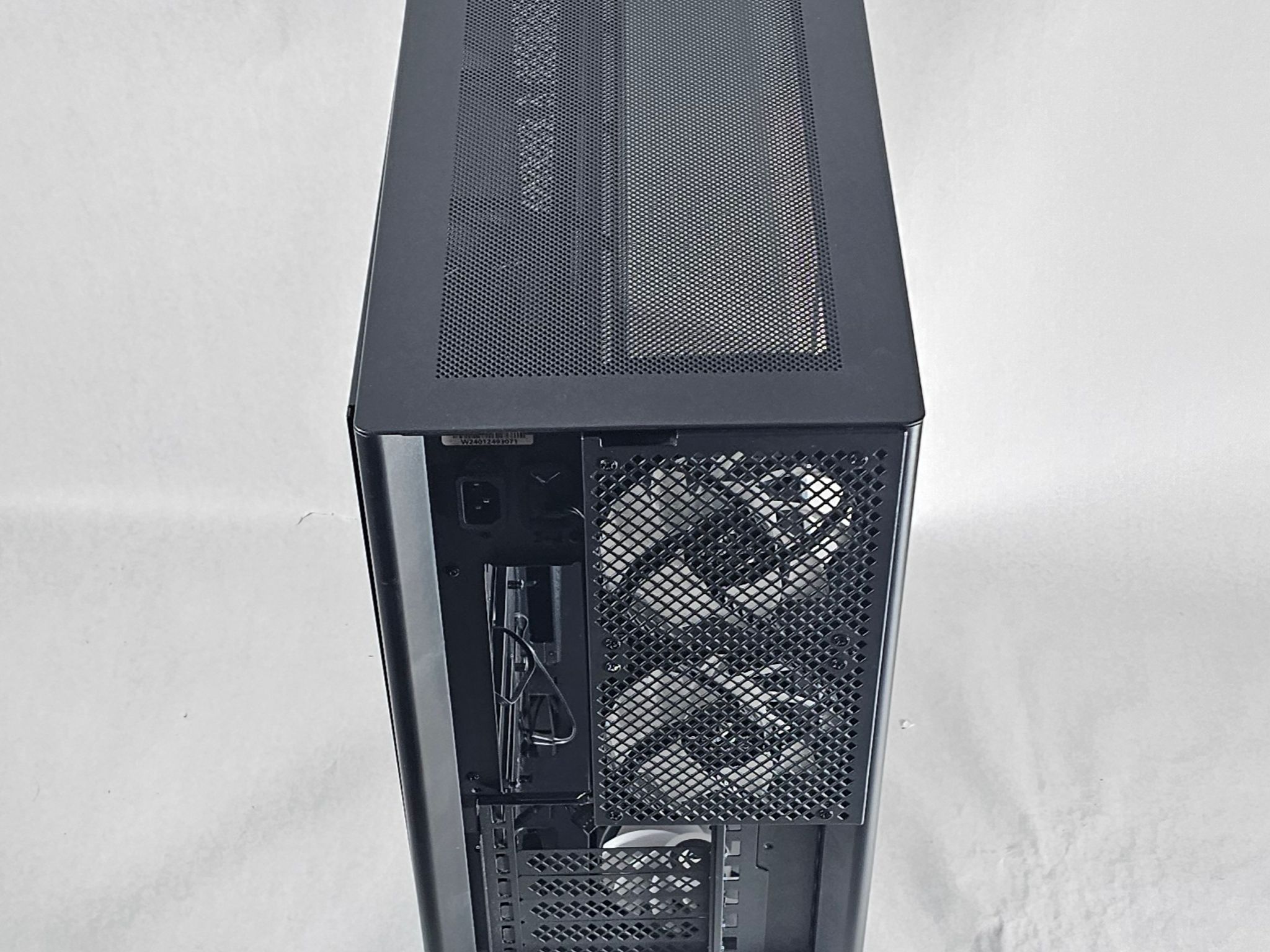 Black CyberPowerPC PC Case with Tempered Glass w/ 5 Fans