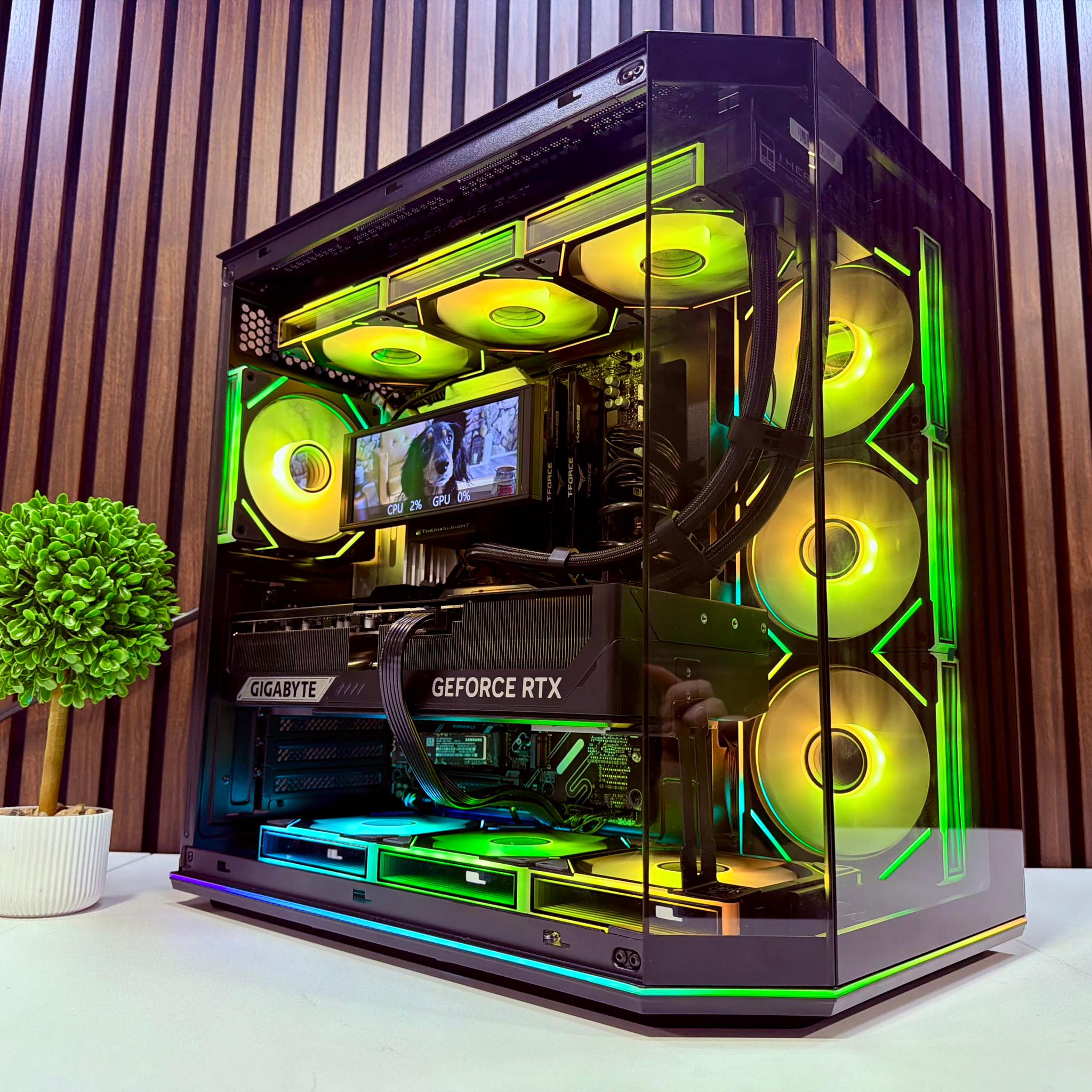 RTX 5090 | Ryzen 9950X3D | 64GB DDR5 | 4TB M.2 | 1200 Watt Gold PSU | LCD AIO