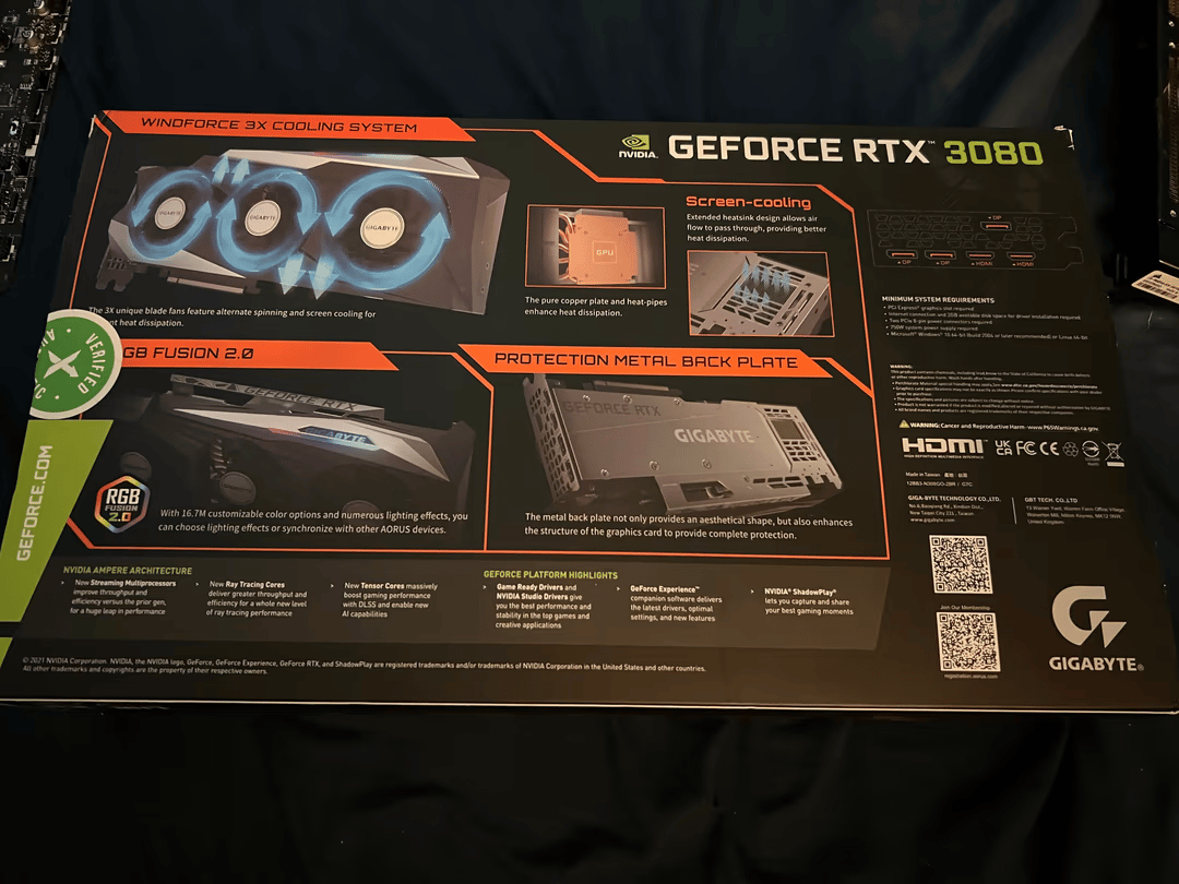 Gigabyte GeForce RTX 3080 10 GB GAMING OC Video Card