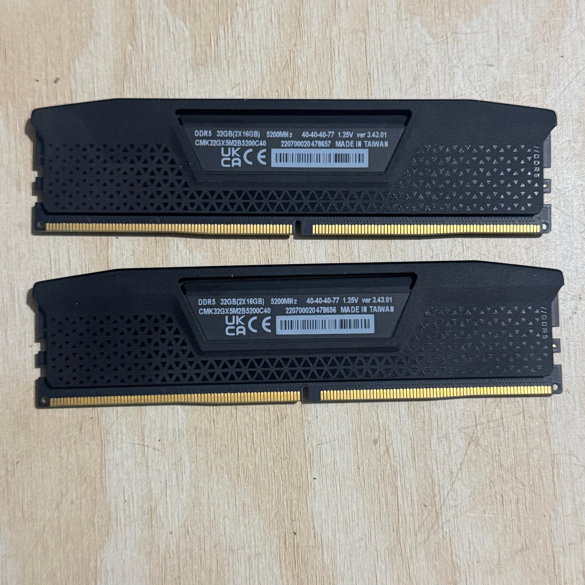 Corsair Vengeance DDR5- 32GB 5200MHz (2x16GB) DIMM Memory Module
