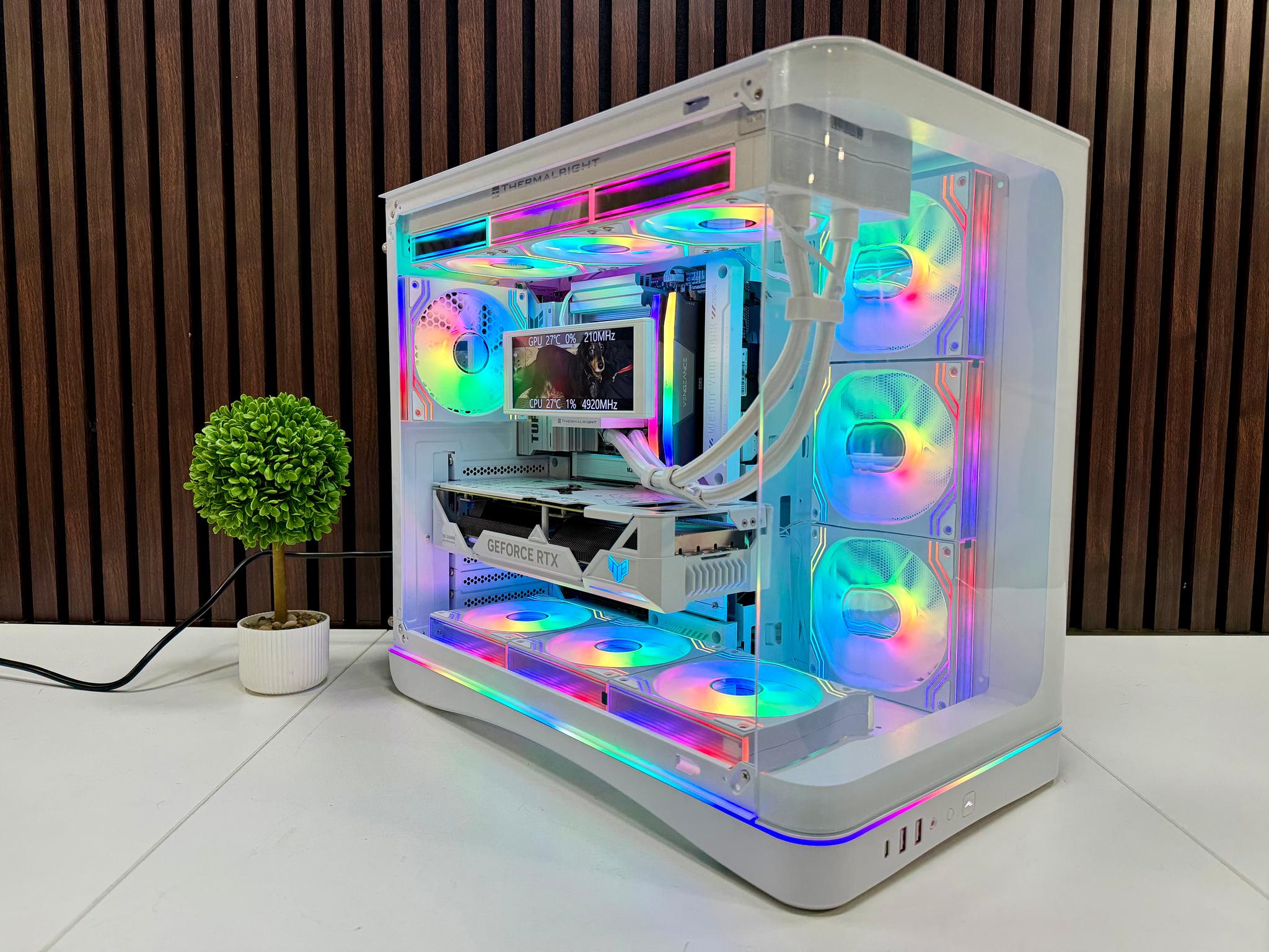 RTX 4070 TI Super BTF | Ryzen 9700X | 32GB DDR5 | 2TB M.2 | 850 Watt Gold PSU | LCD AIO
